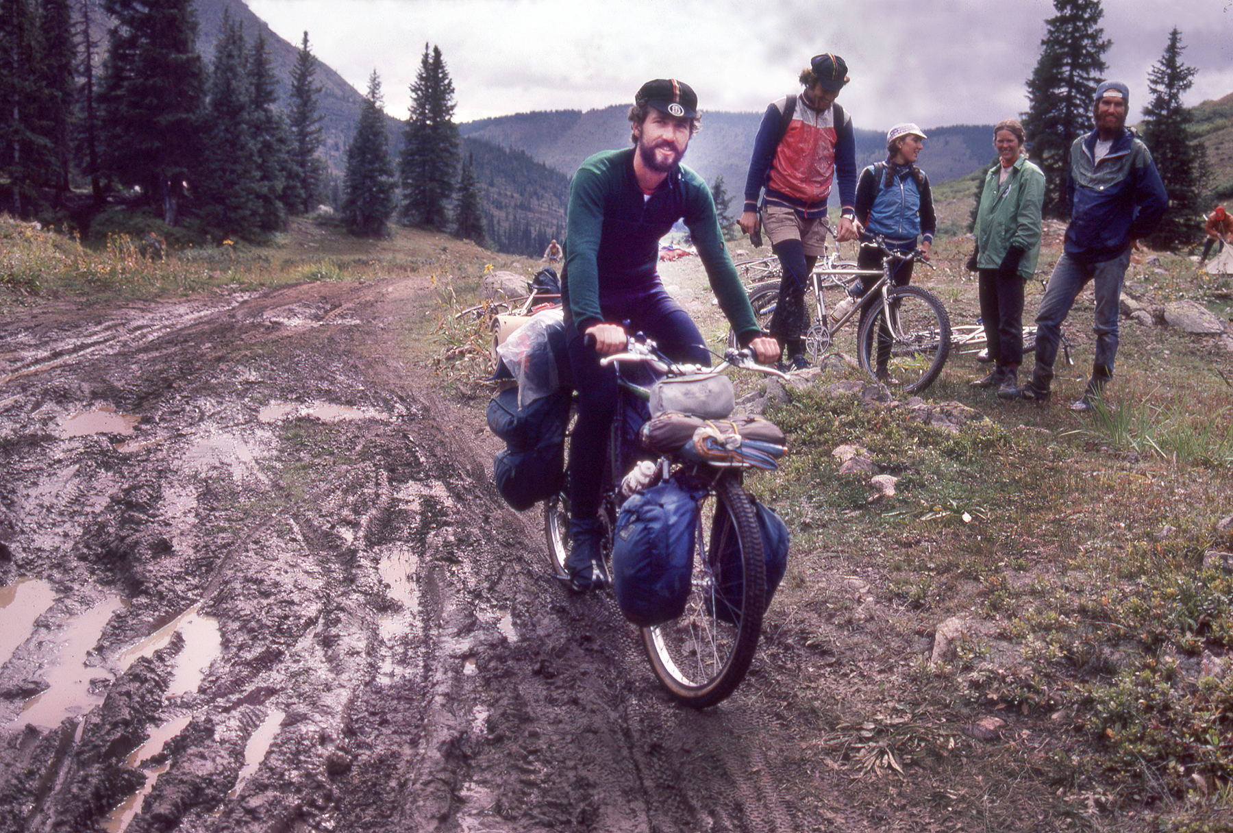 Mike Rust on Pearl Pass ca. 1981