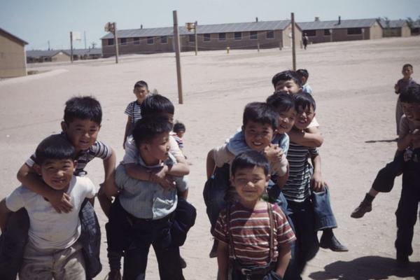 School children at Amache. The boy scout troop had more than 200 members.