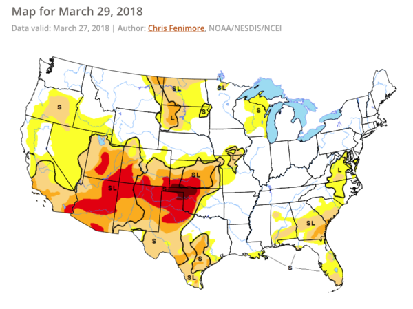 Most of Utah and Colorado is experiencing moderate to extreme drought.