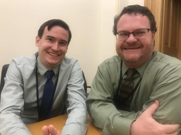 Brian Eason with the Associated Press and Ed Sealover with the Denver Business Journal. 
