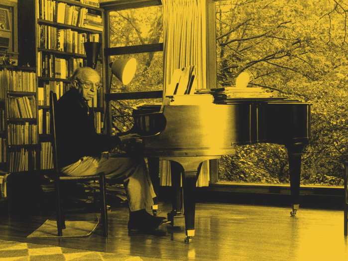 Photo: Aaron Copland duotone