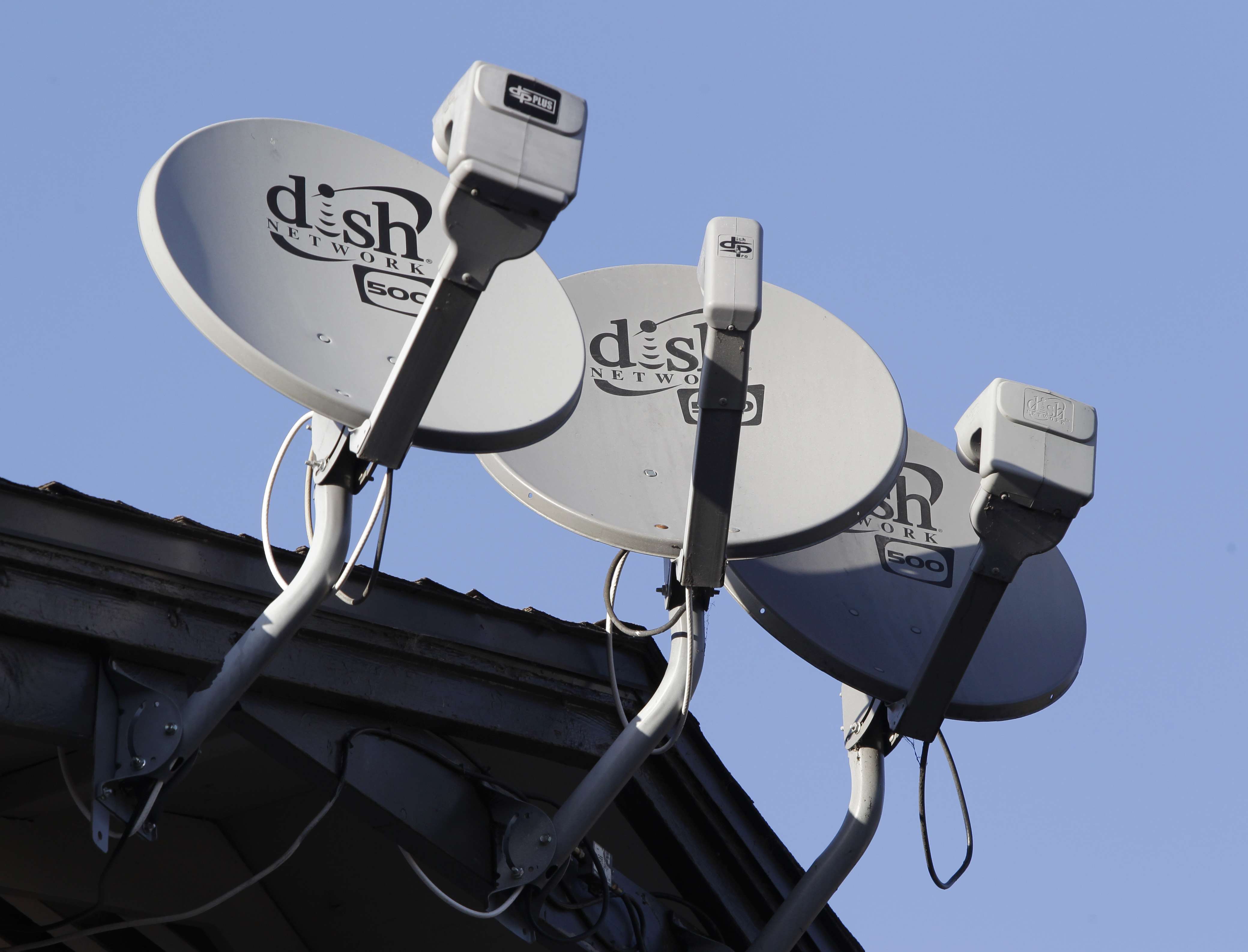 Photo: Dish Network Satellite Dishes On Rooftop