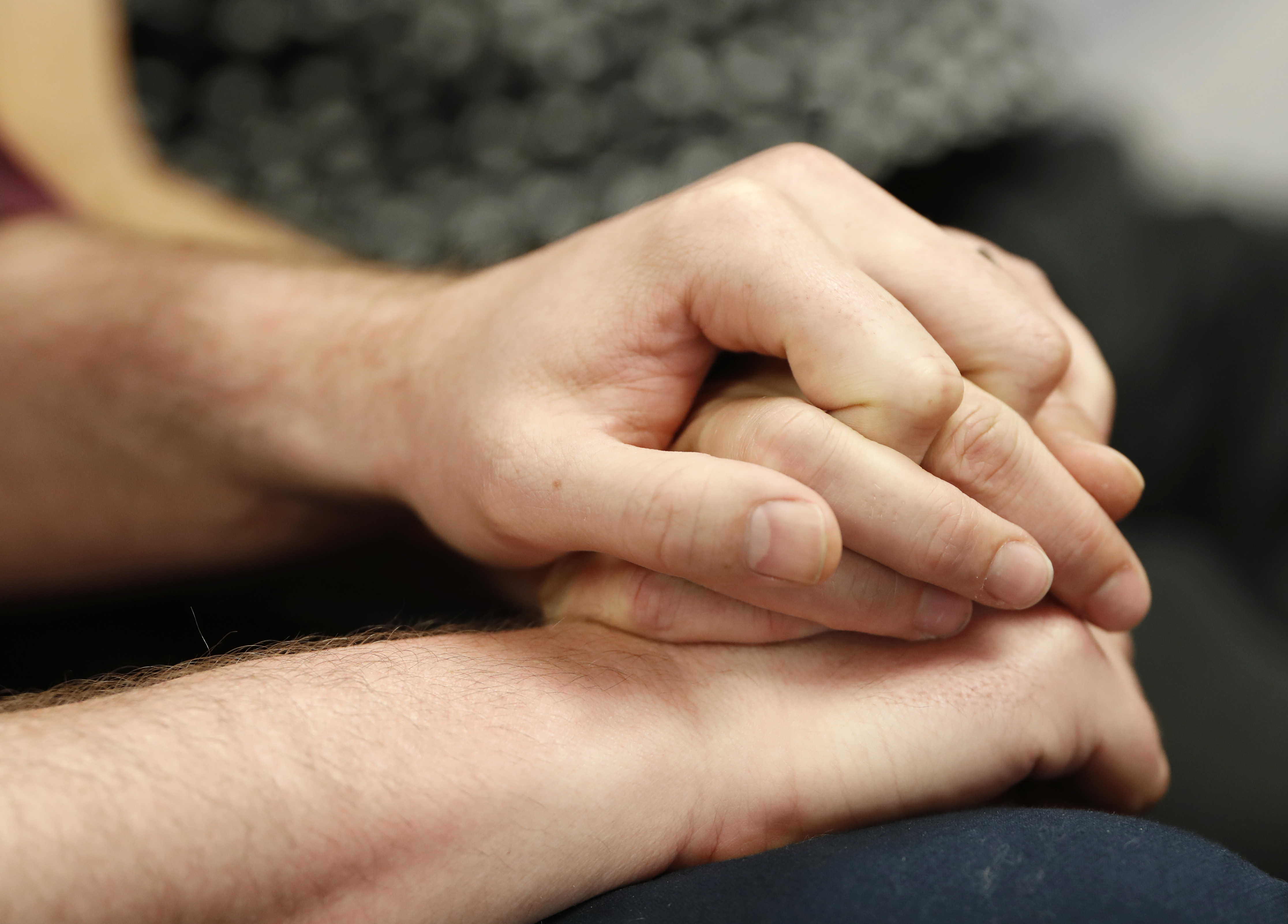 Photo: Masterpiece Charlie Craig David Mullins Hold Hands (6-4-18 AP)