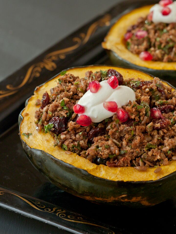 &lt;p&gt;Winter Squash Roasted in Cannabis Oil with Pomegranate Seed and Dried Cherry Stuffing.&lt;/p&gt;