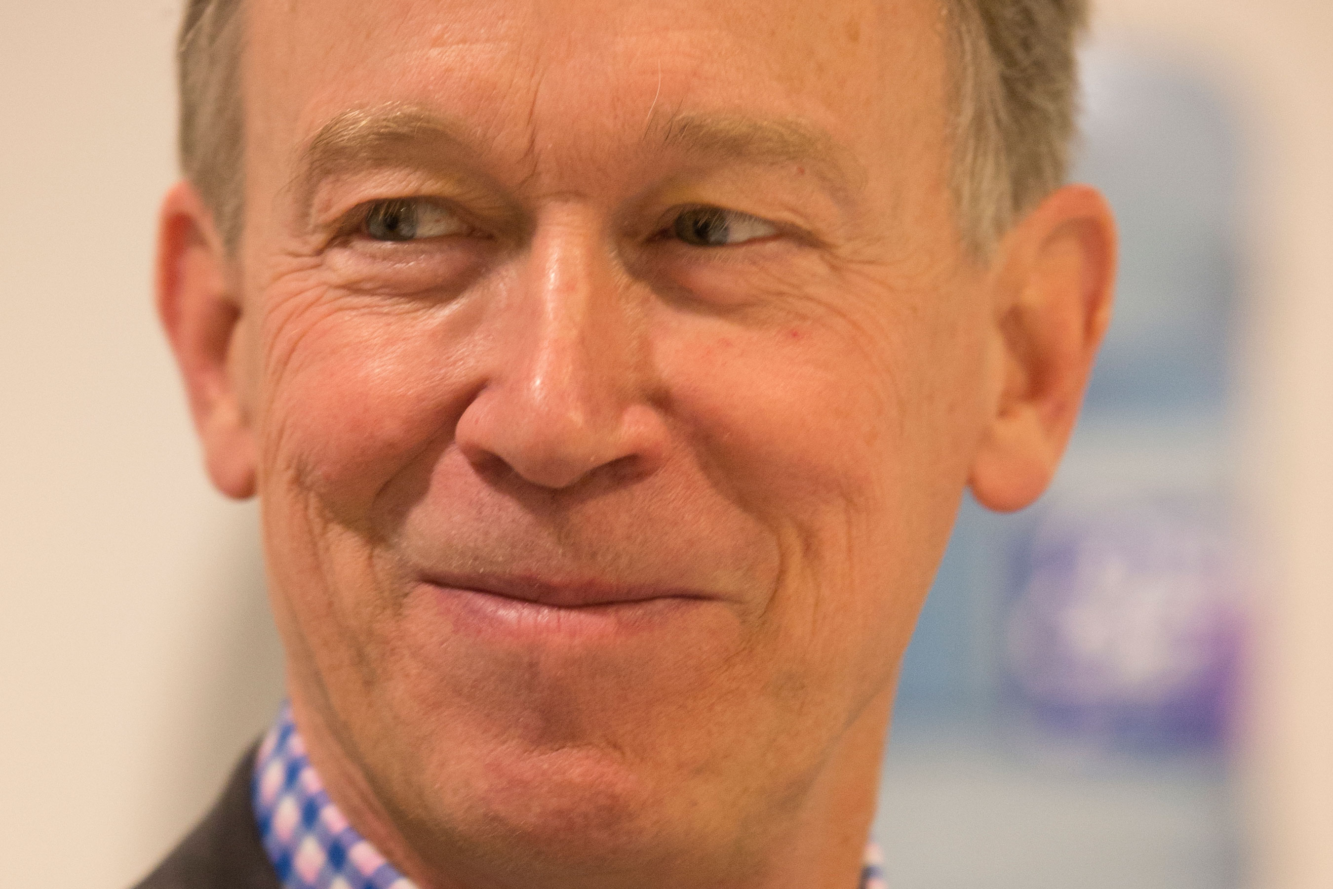 <p>Gov. John Hickenlooper in Des Moines, Iowa, Oct. 19, 2018.</p>