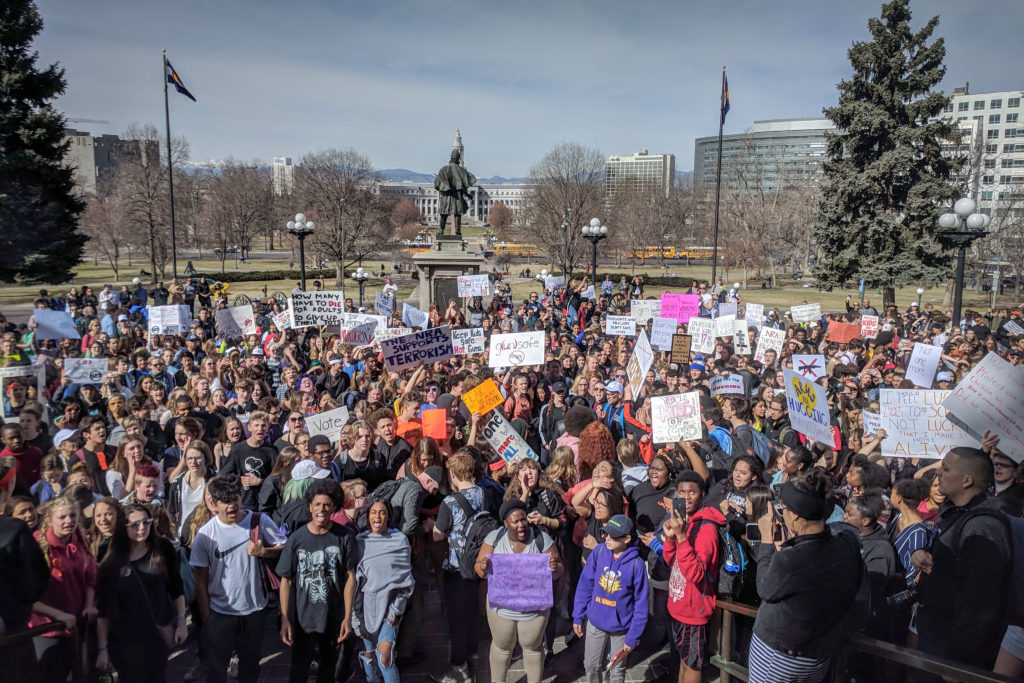 Walk Out Walk In Protest In Colorado, And Across The Nation, Students Walk Out To Protest Gun ...