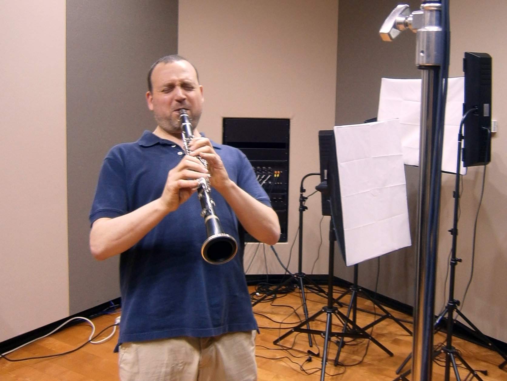 Photo: Derek Bermel in the CPR Performance Studio