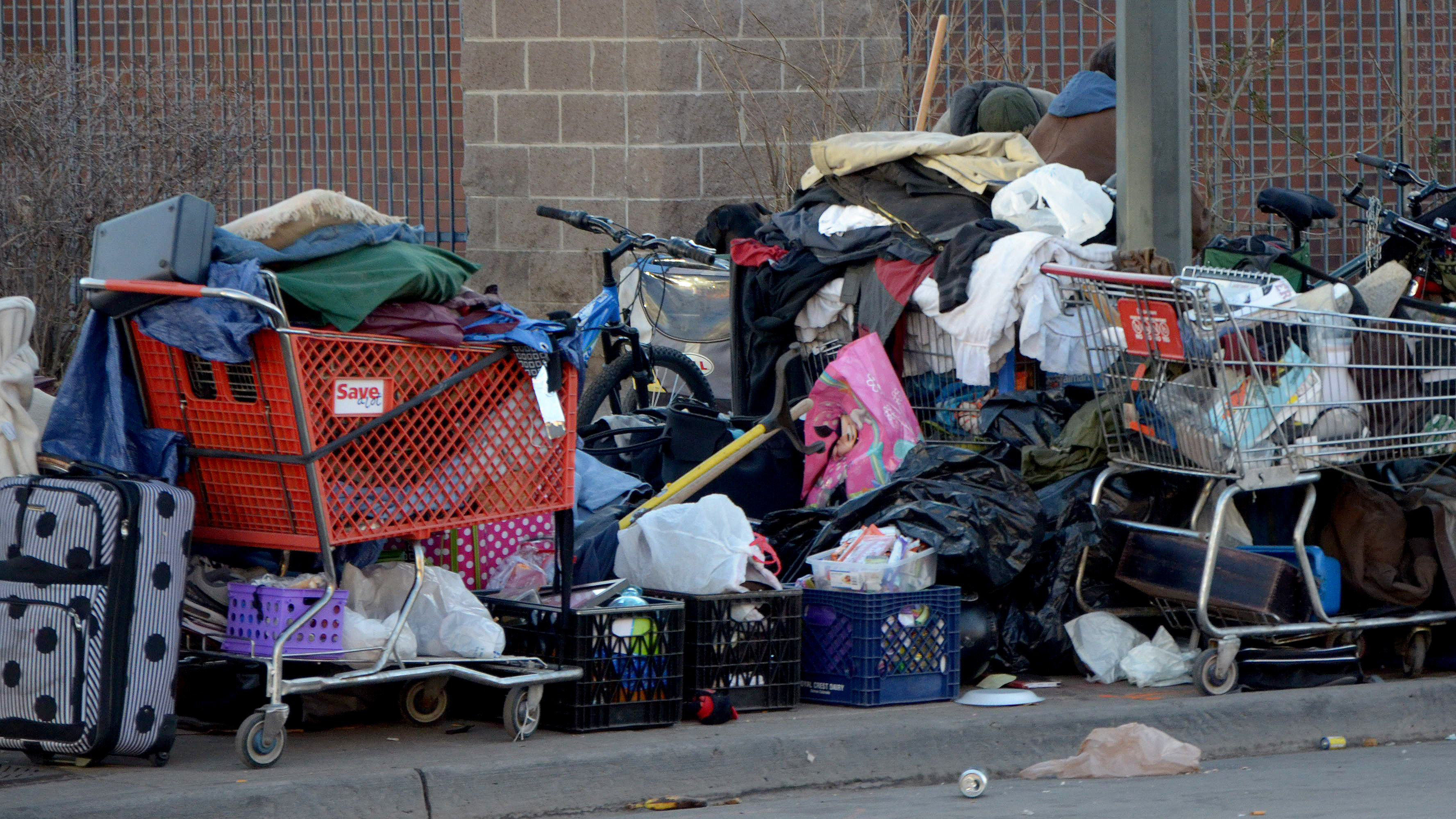 Photo: Homeless camp in downtown Denver, February 2016