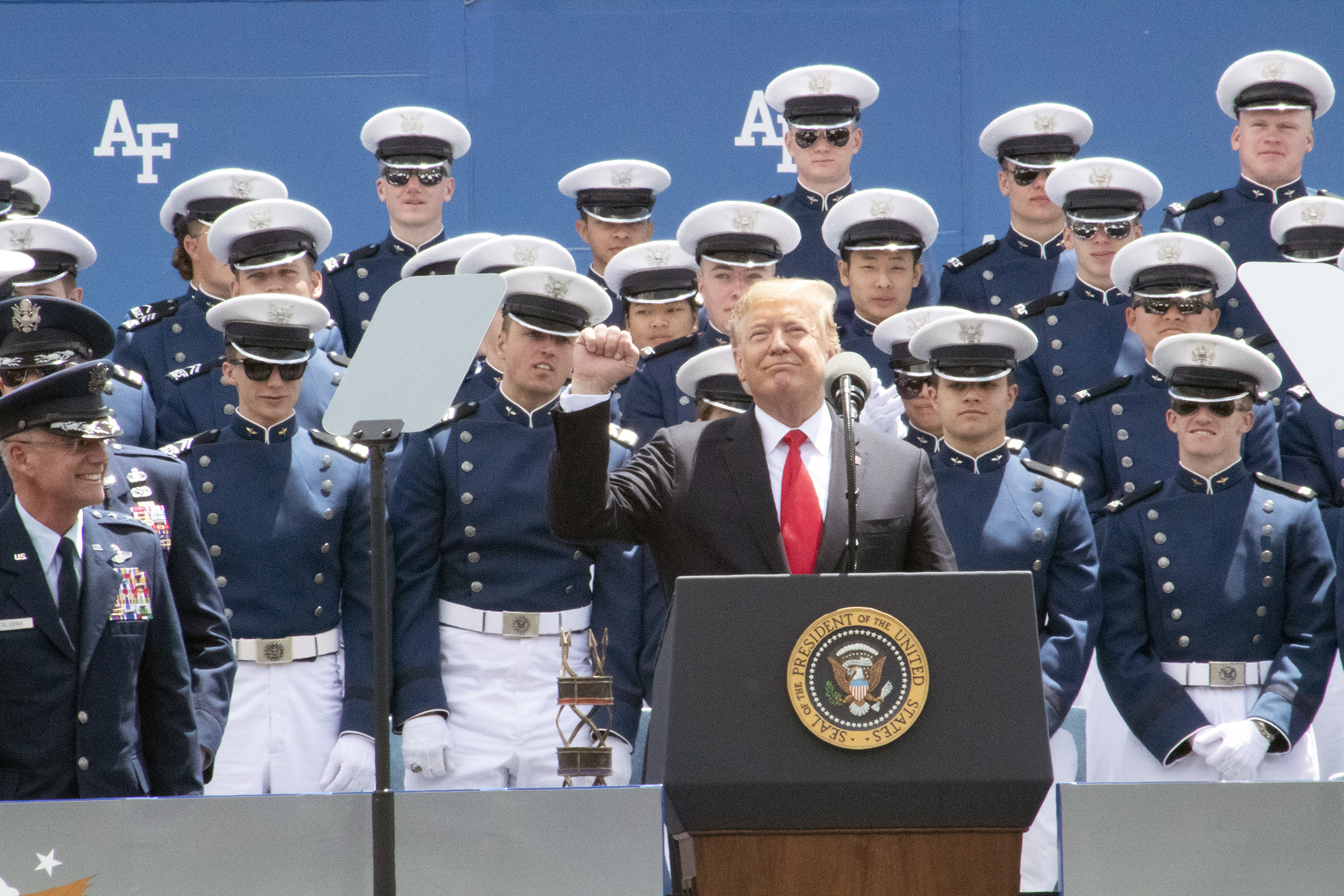 President Trump addresses members of the Air Force Academy class of 2019.