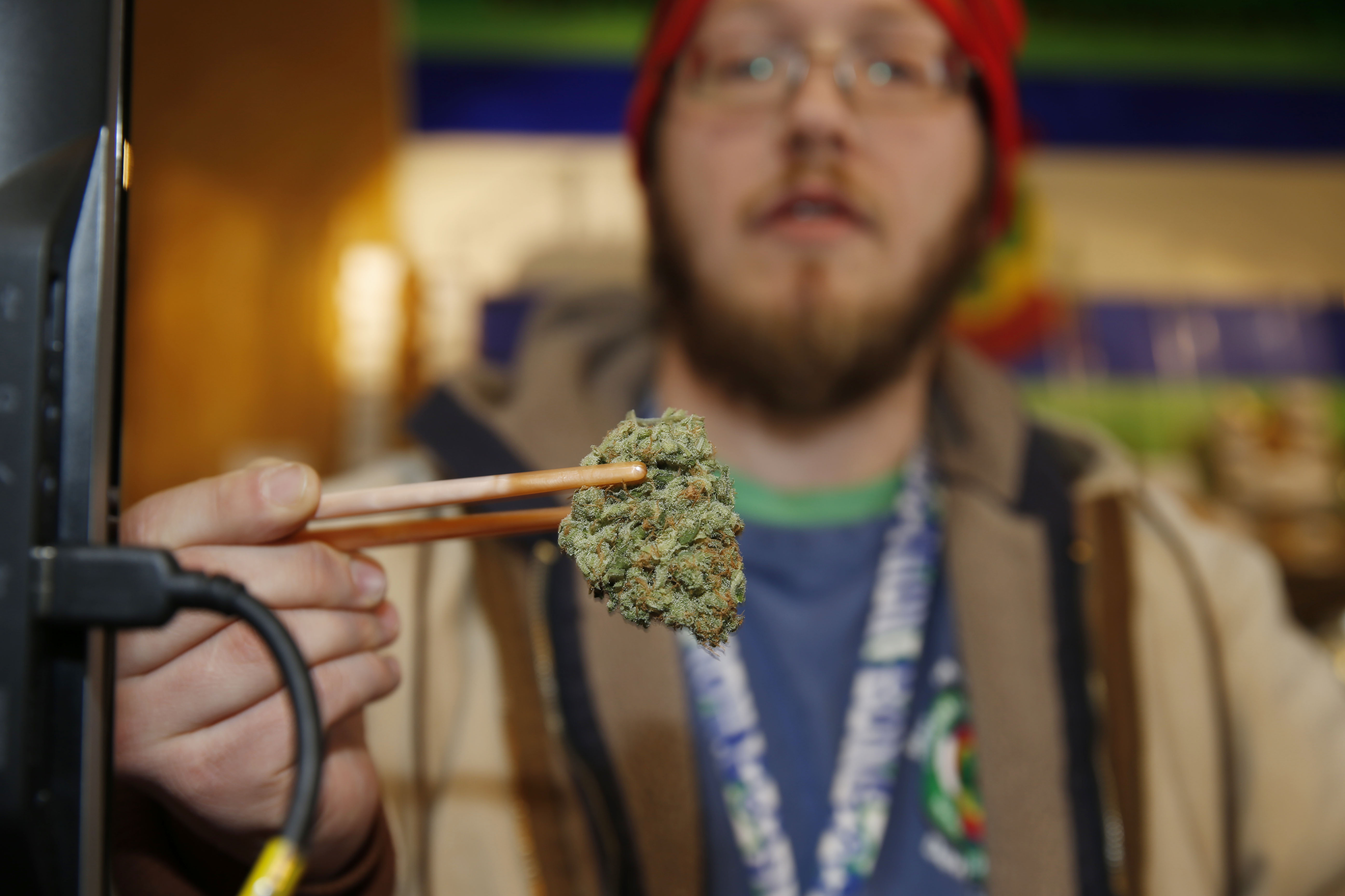 Photo: Marijuana bud (AP Photo)