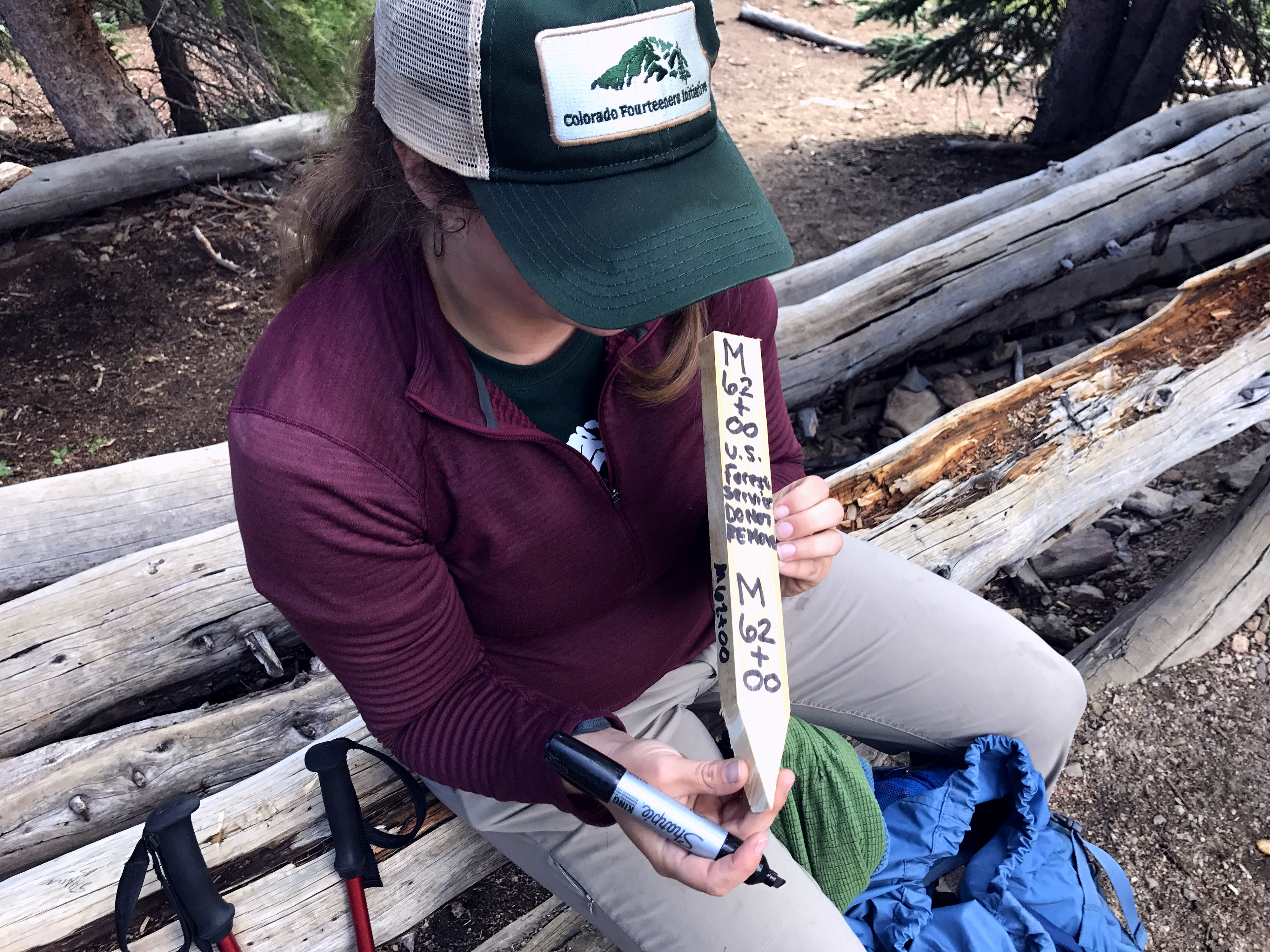 Photo: Colorado 14ers Initiative&#039;s Dana Young, Mt. Elbert