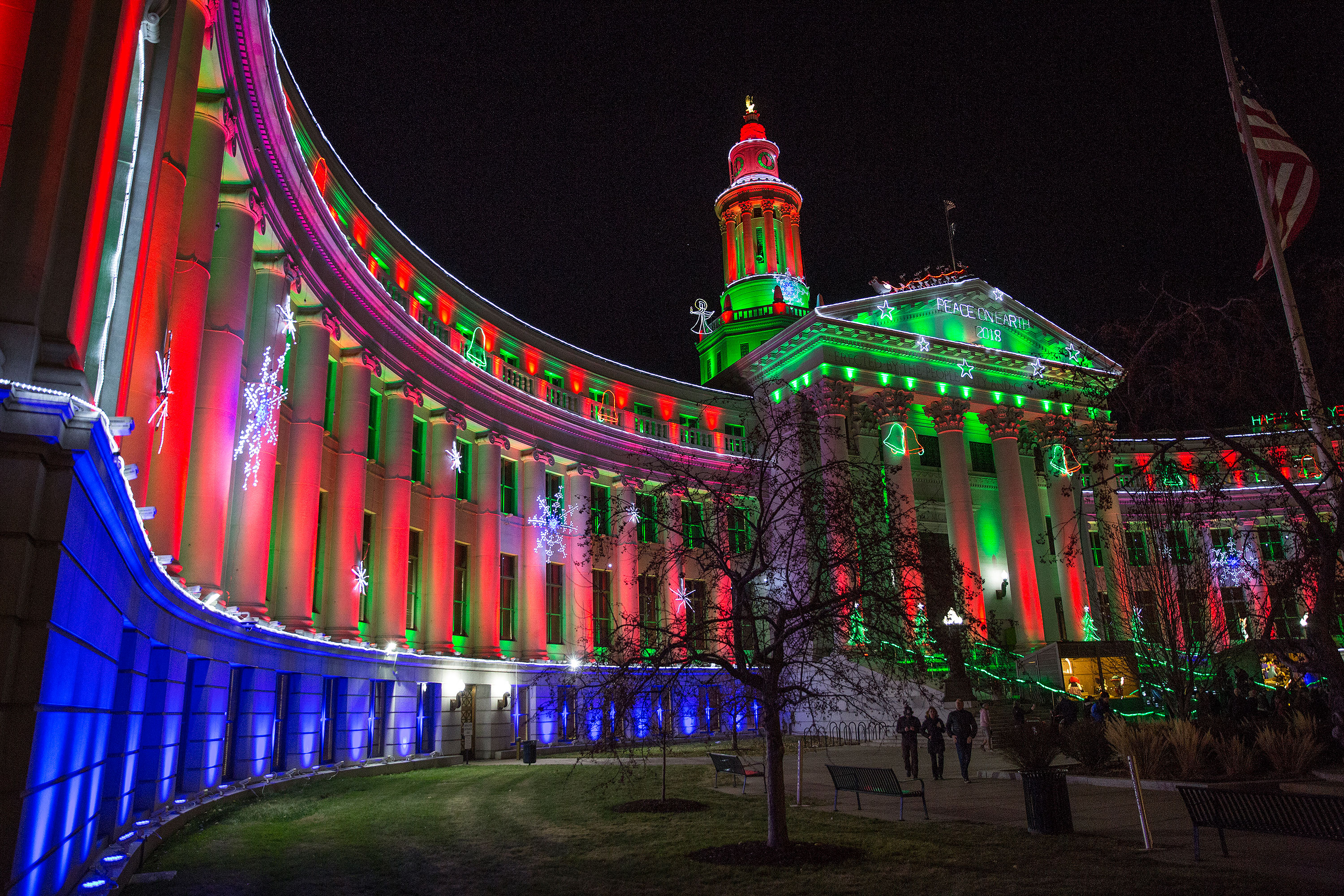Photo: Denver City And County Building Holiday Lights 2018
