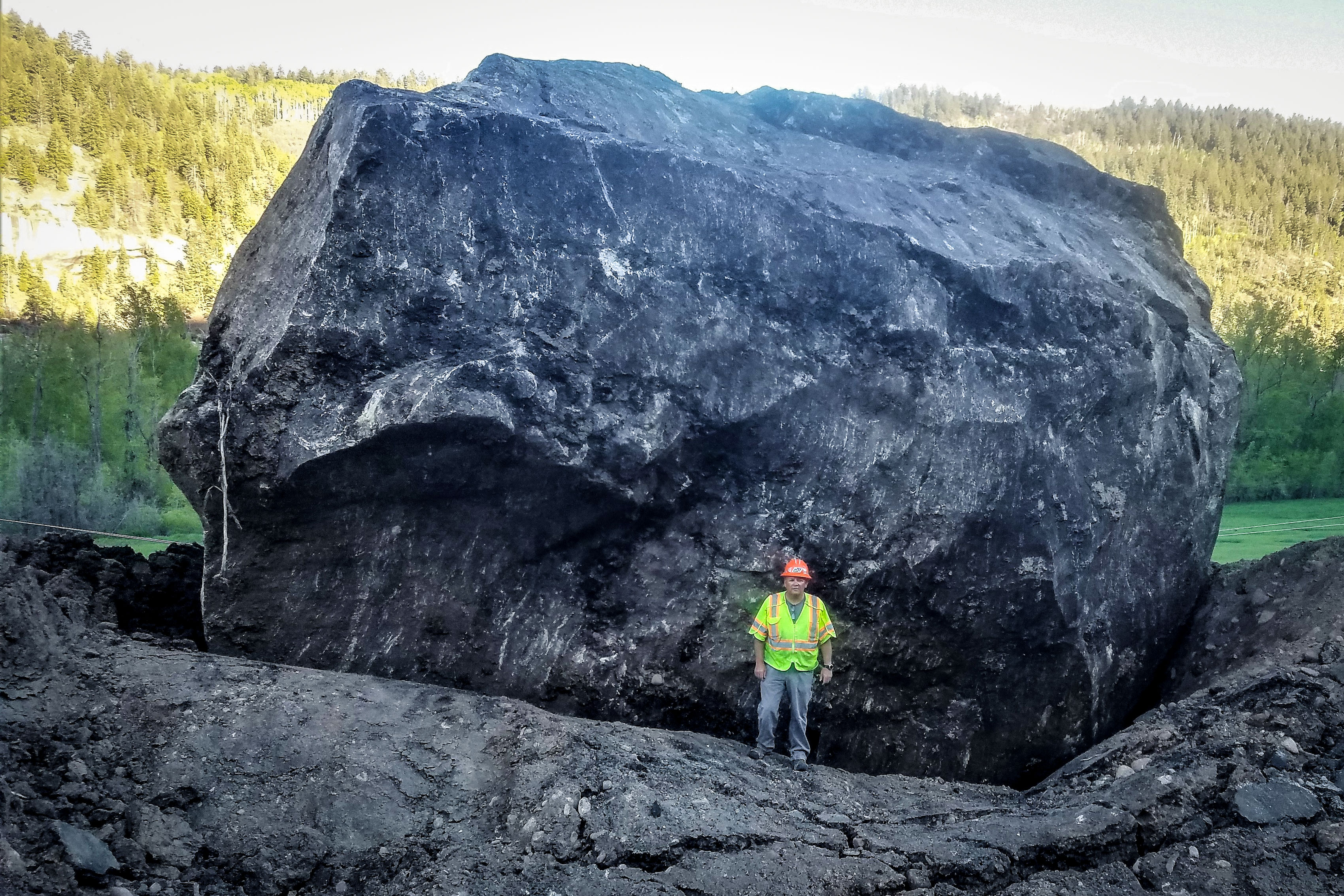 Photo: Memorial Rock | Worker For Scale - CDOT