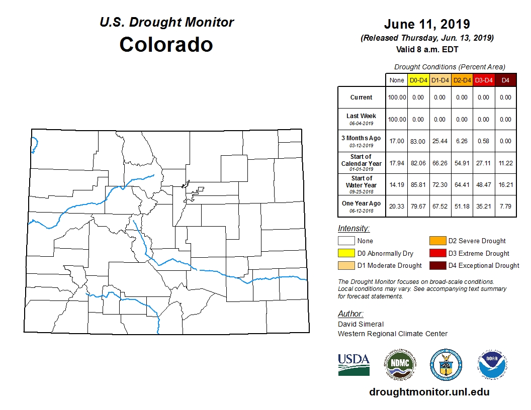 Graphic: Colorado Drought Monitor | June 13 2019