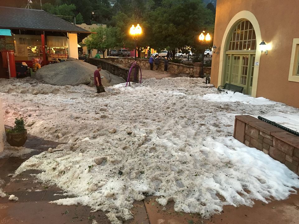 Photo: Manitou Springs hail piles up like snow | City of Manitou Springs