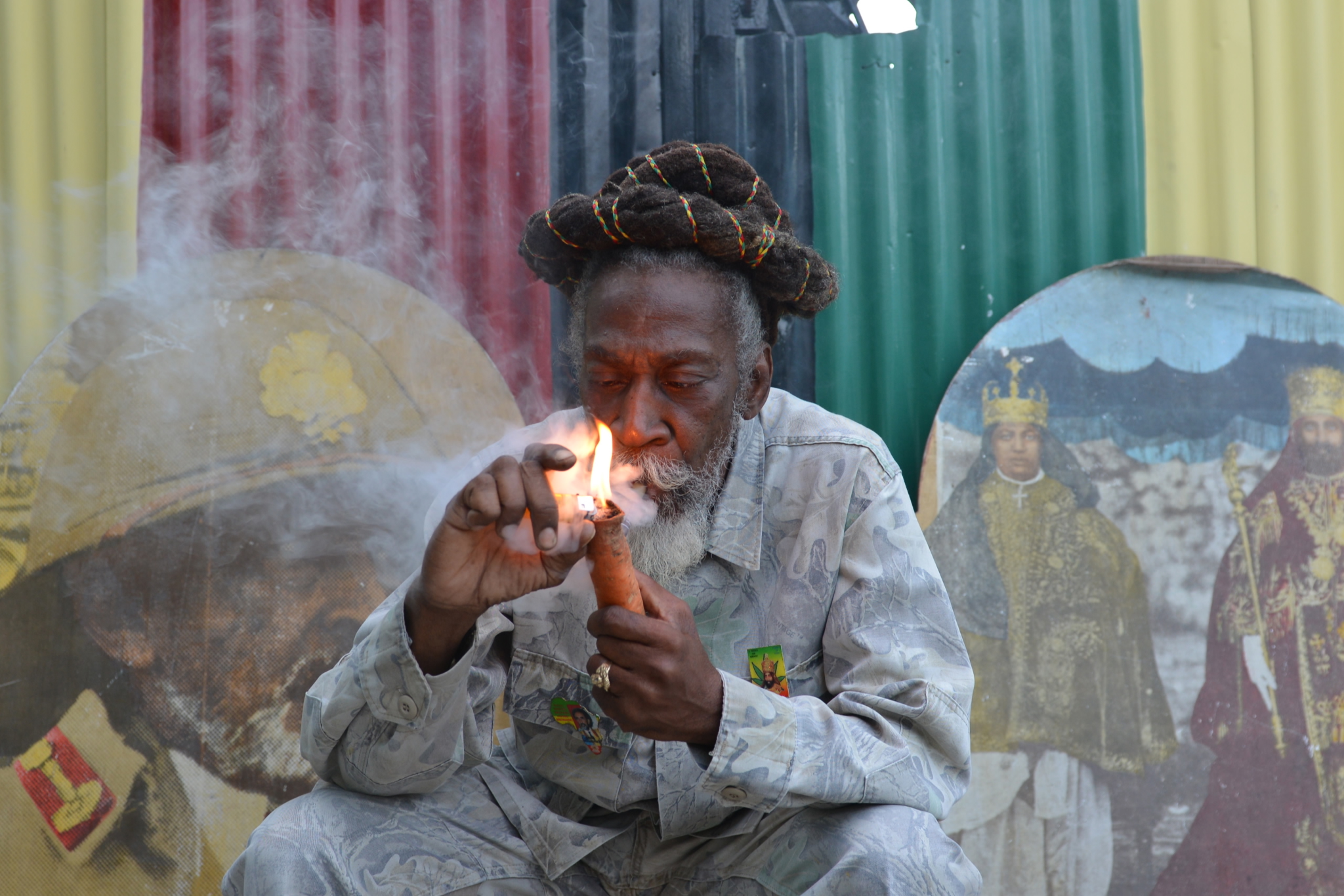 Photo: Smoking pot in Jamaica