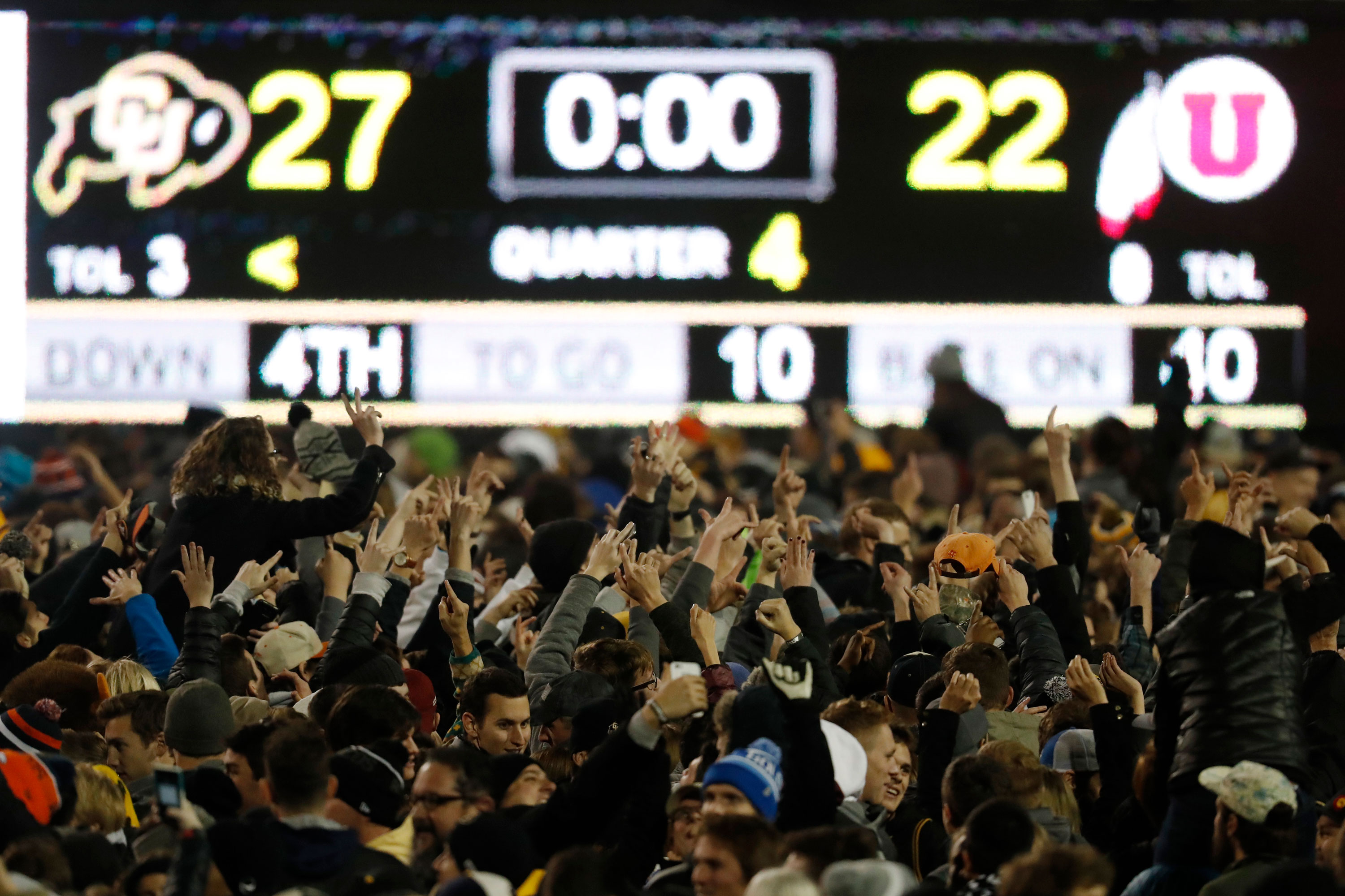 Photo: CU Football Defeats Utah, Nov 2016 - AP Photo