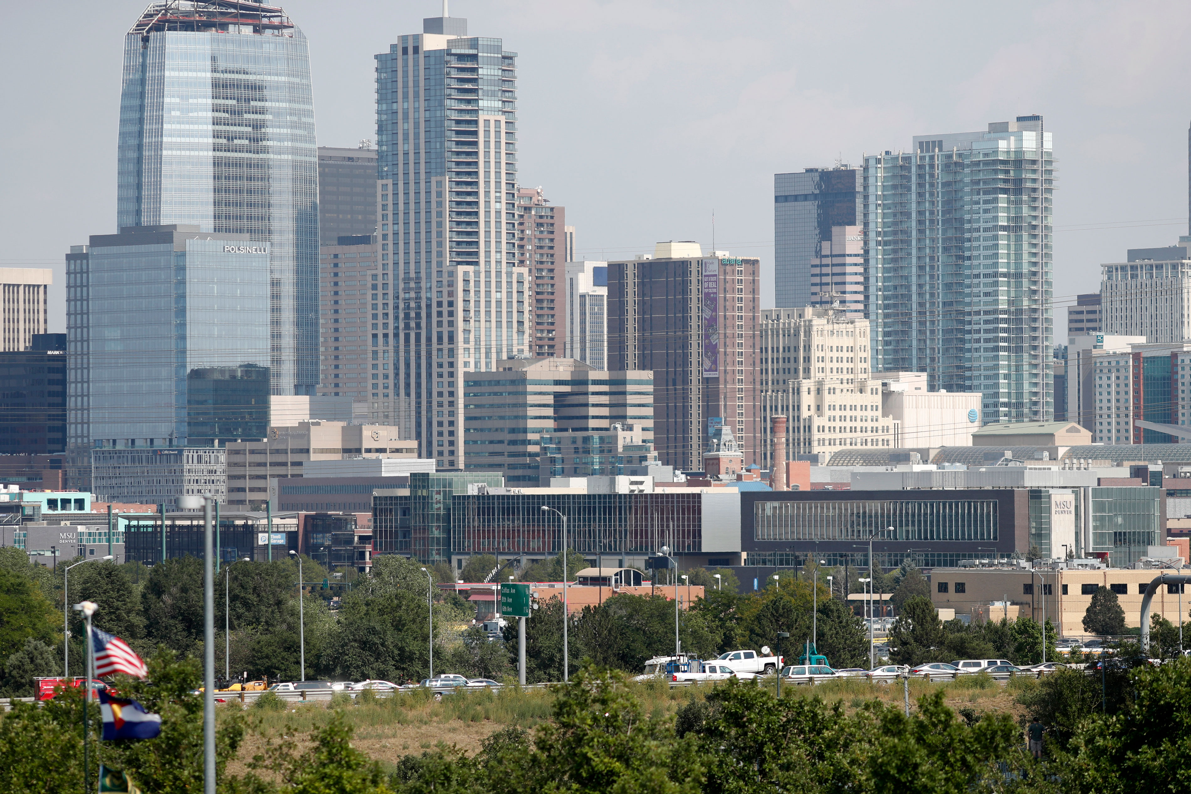 Photo: Denver Skyline | Seen From Mile High Stadium - AP