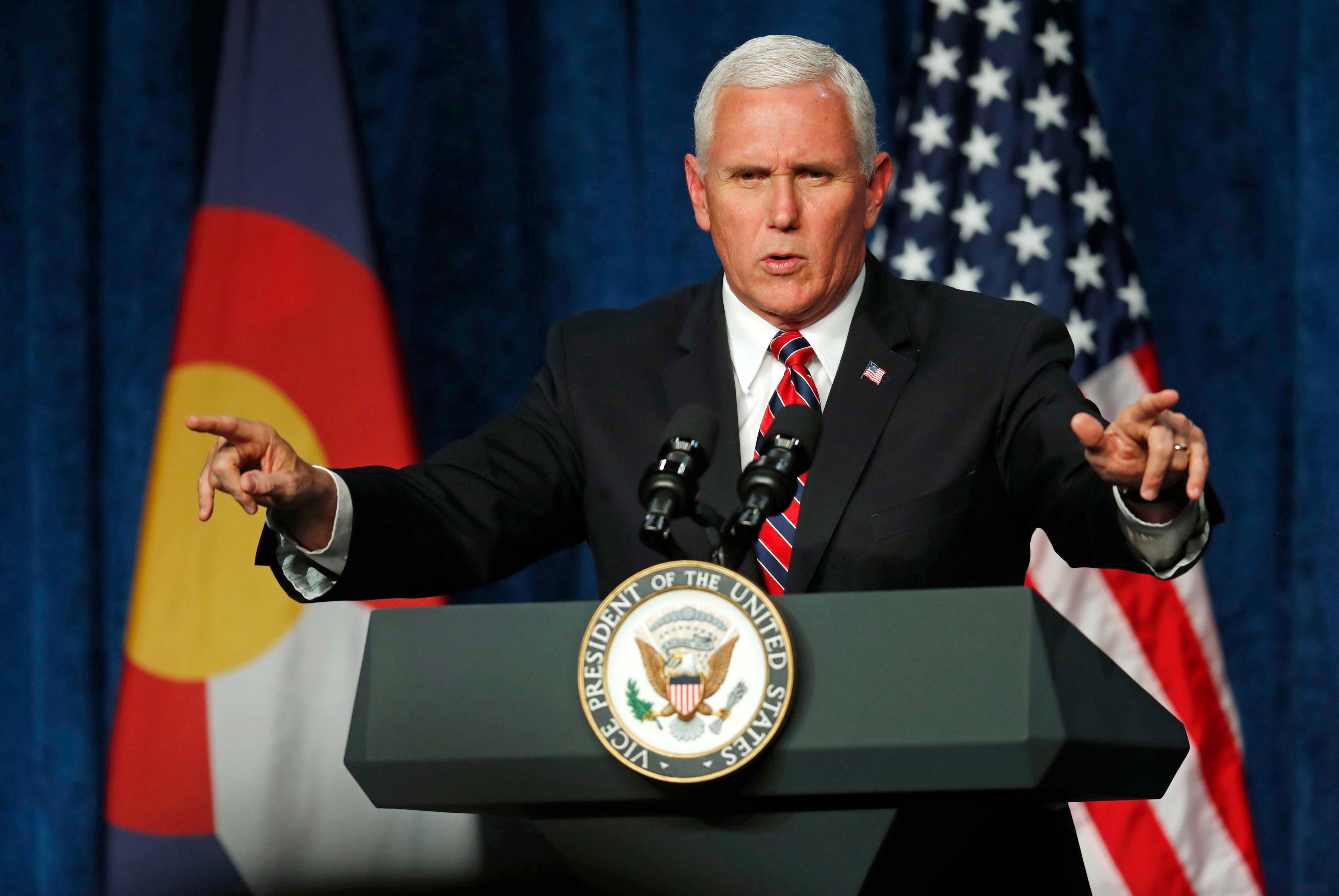 Photo: Mike Pence Colorado Visit 1 | Denver Tech Center - AP