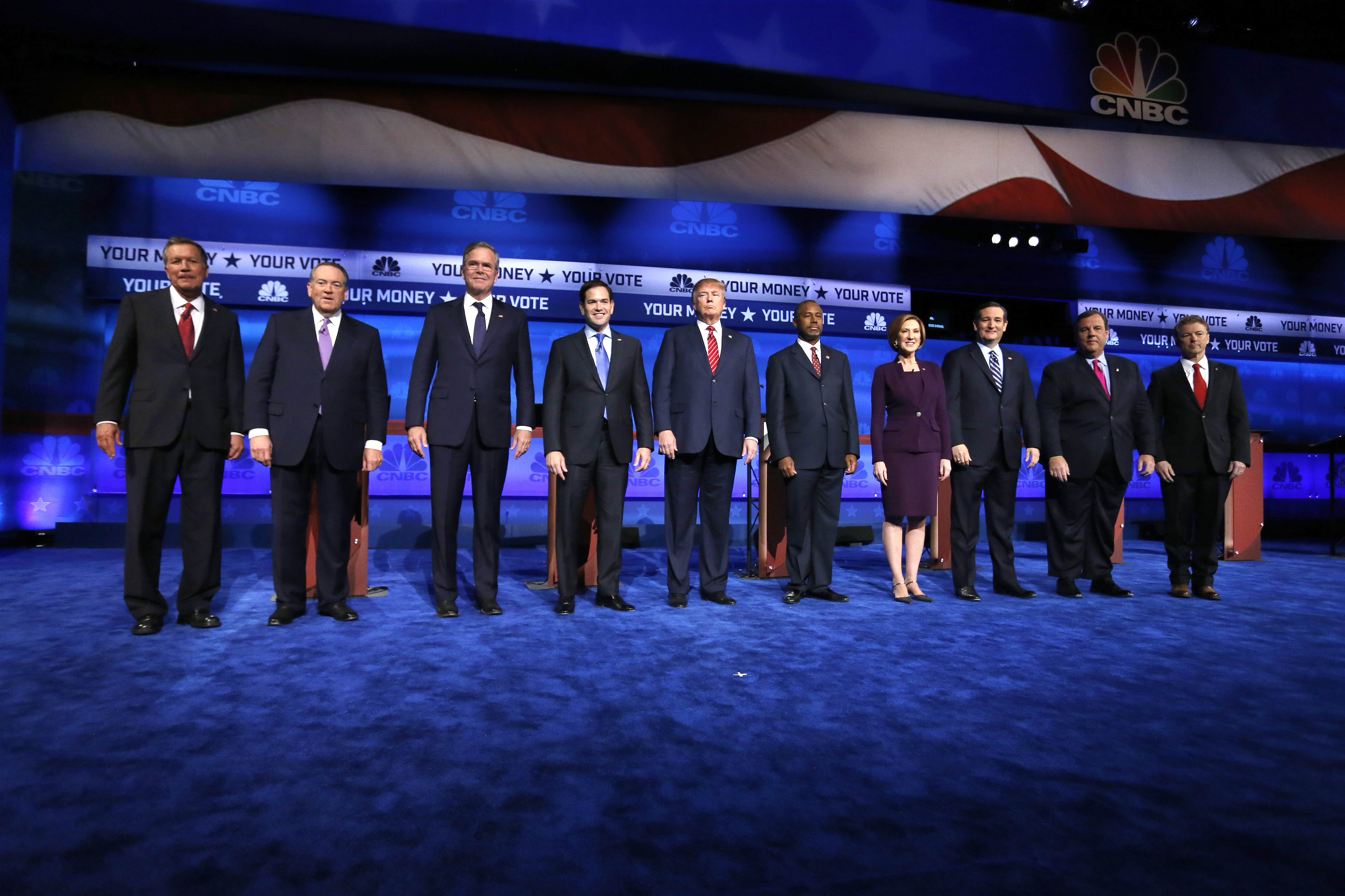 Photo: GOP Debate, Boulder, Top 10 Candidates