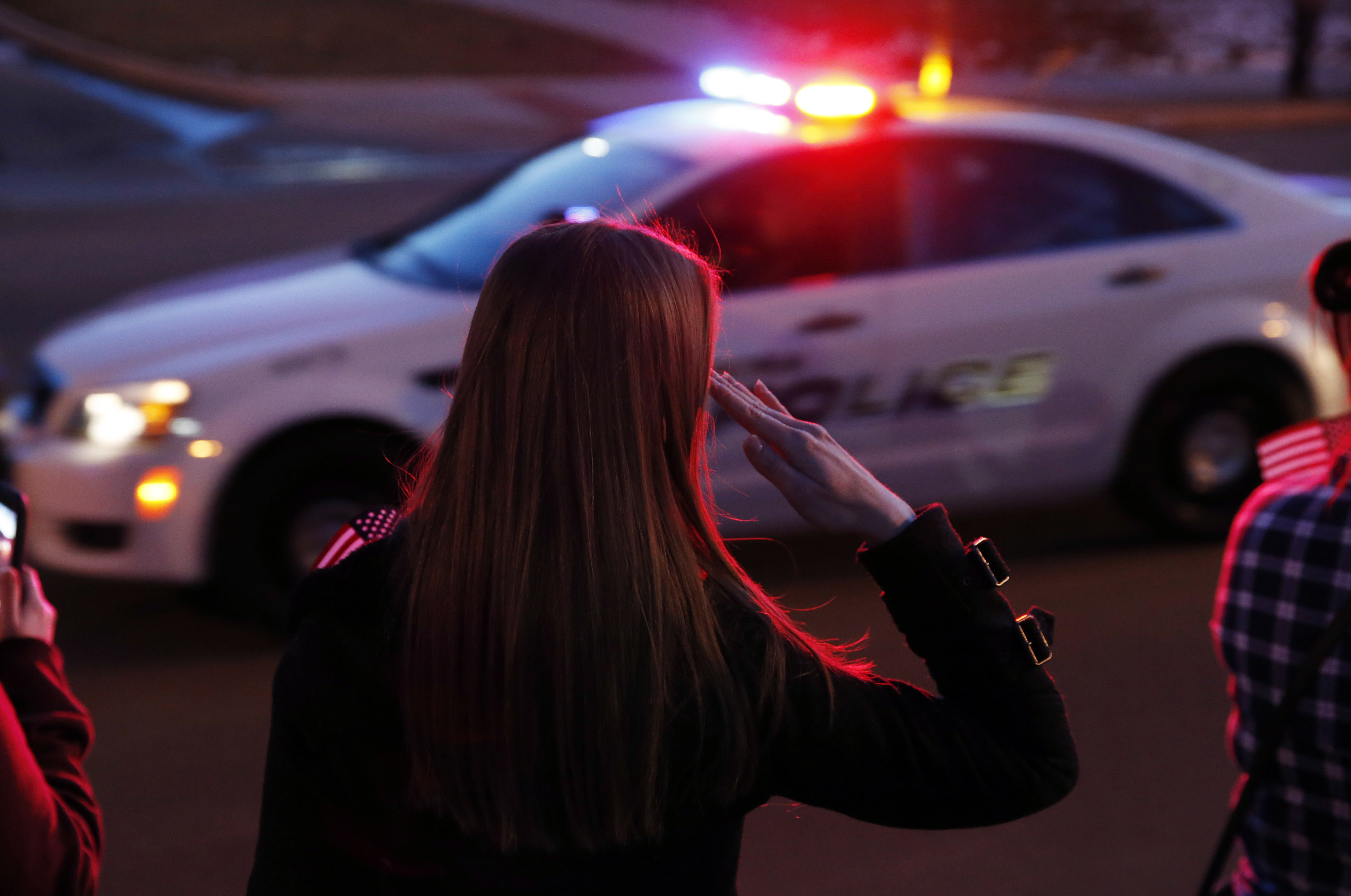 Photo: Colorado Springs police officer funeral (AP Photo)