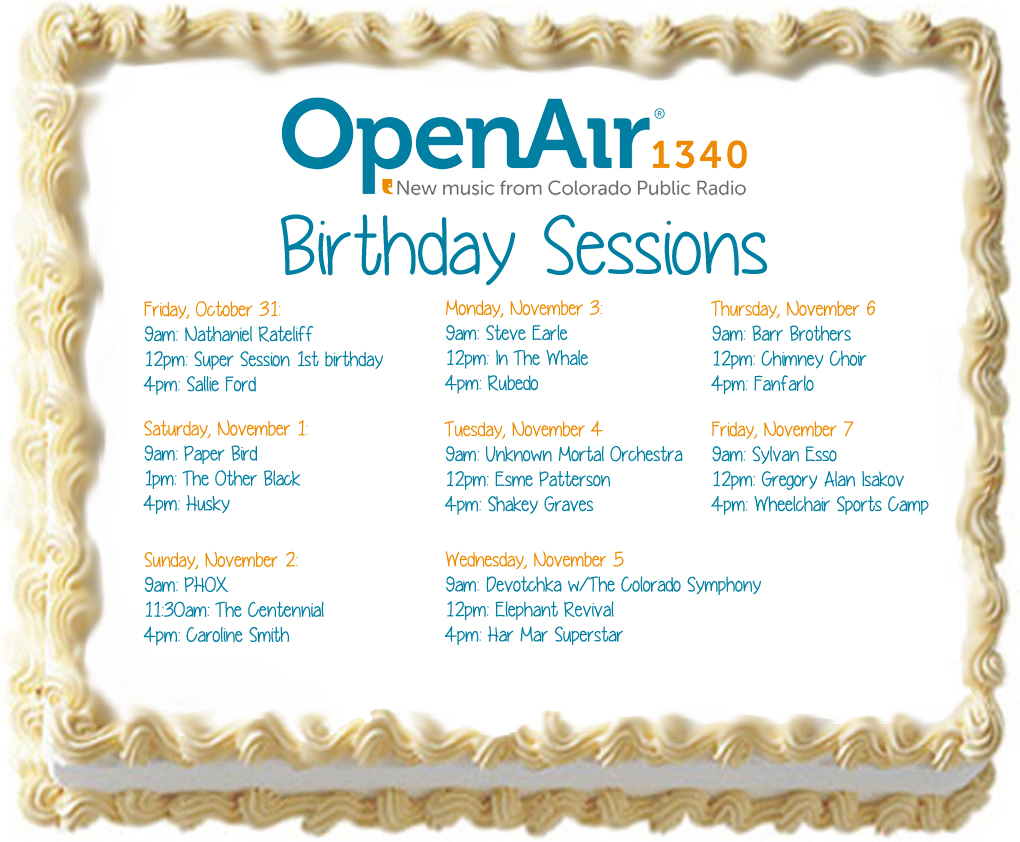 photo: OpenAir Third Birthday programming schedule