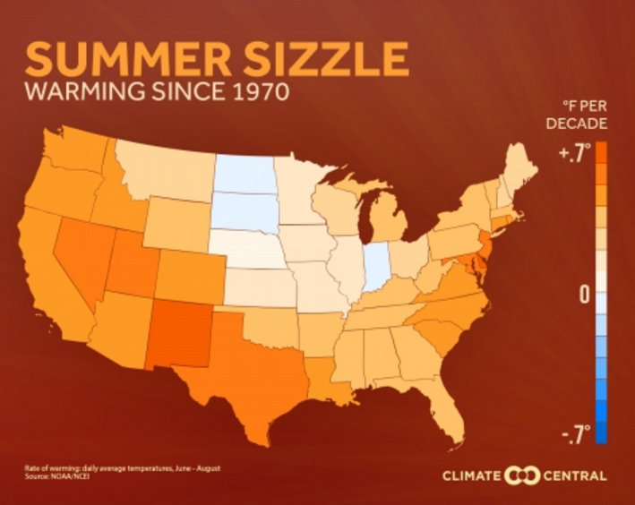 Map: Climate Central summer heat