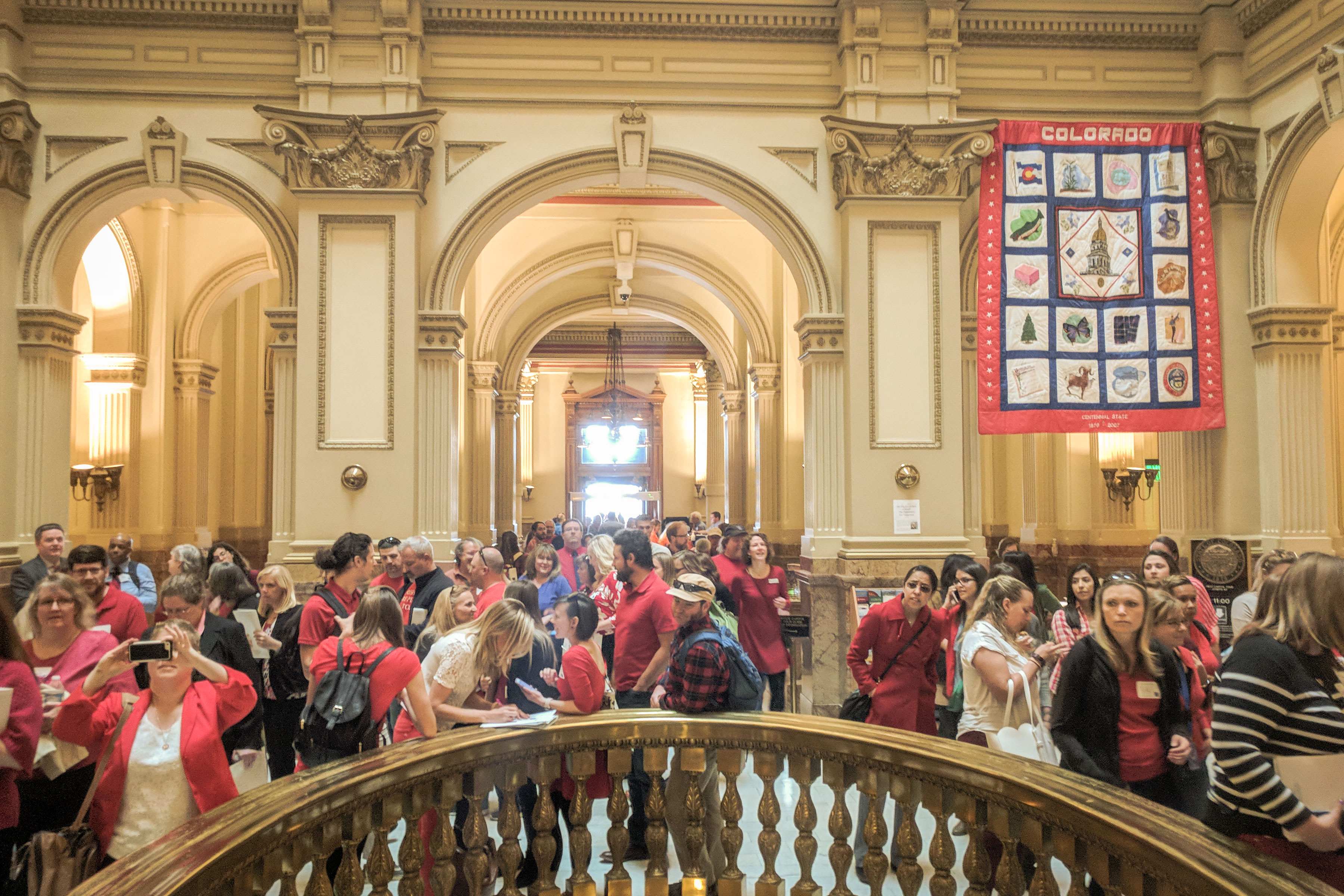 Photo: COLEG Teacher Action Day | Capitol Interior Crowd - SBrasch