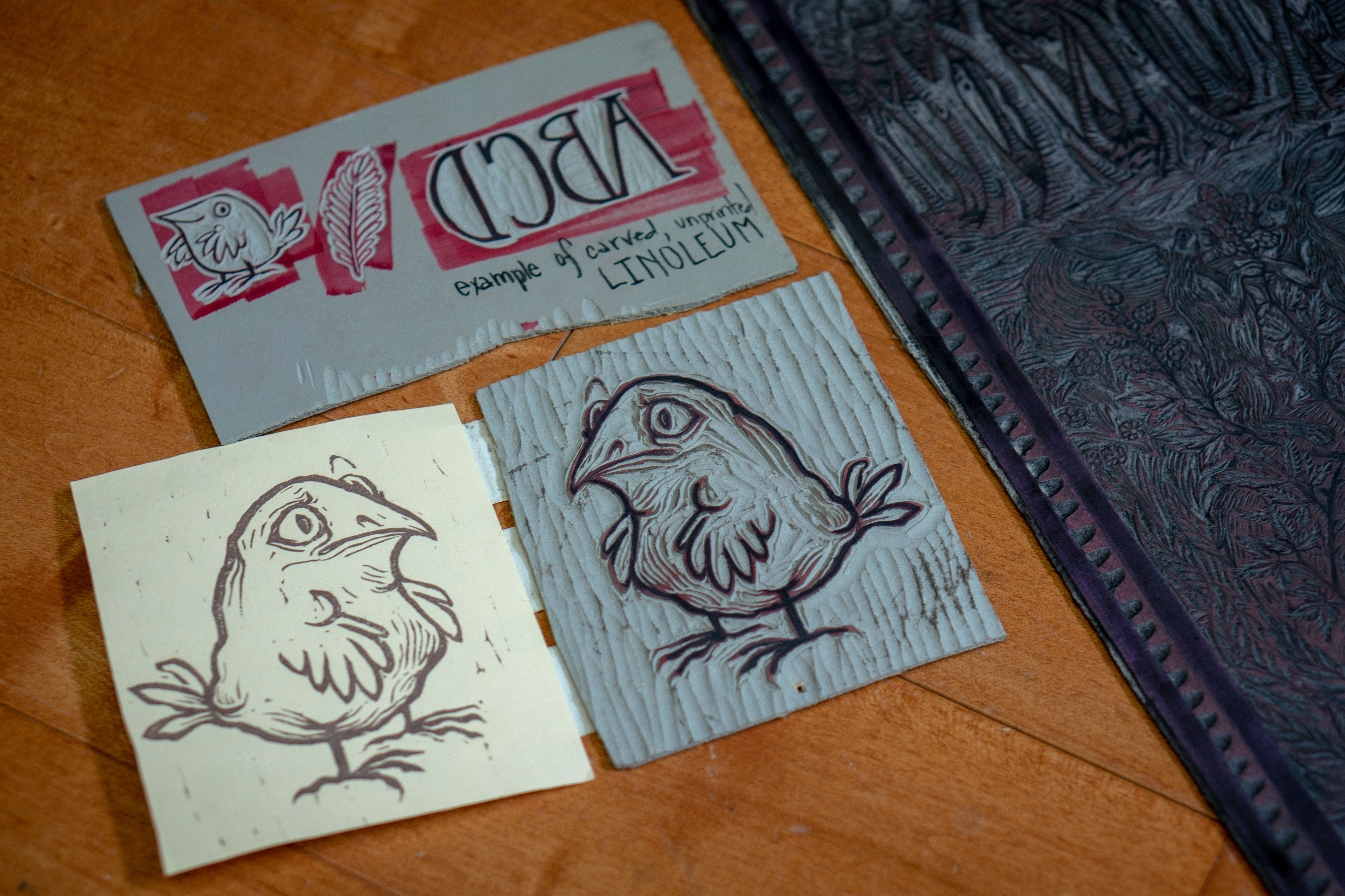 Photo: Brady Tarot Obsessed 4 | Linocut Close Up - SWolf