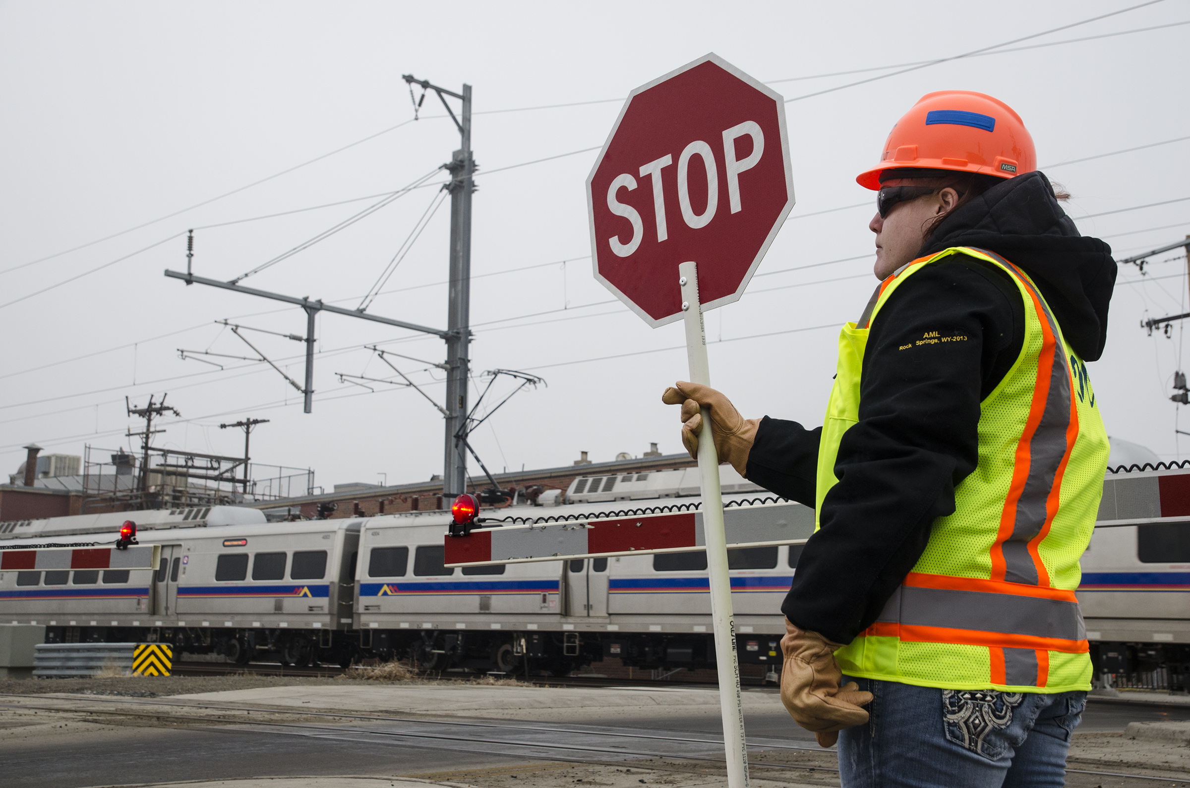 Photo: RTD A Line flagger