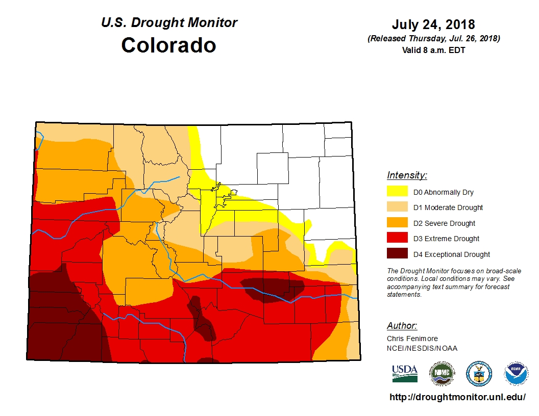 Photo: Drought monitor June 26 2018