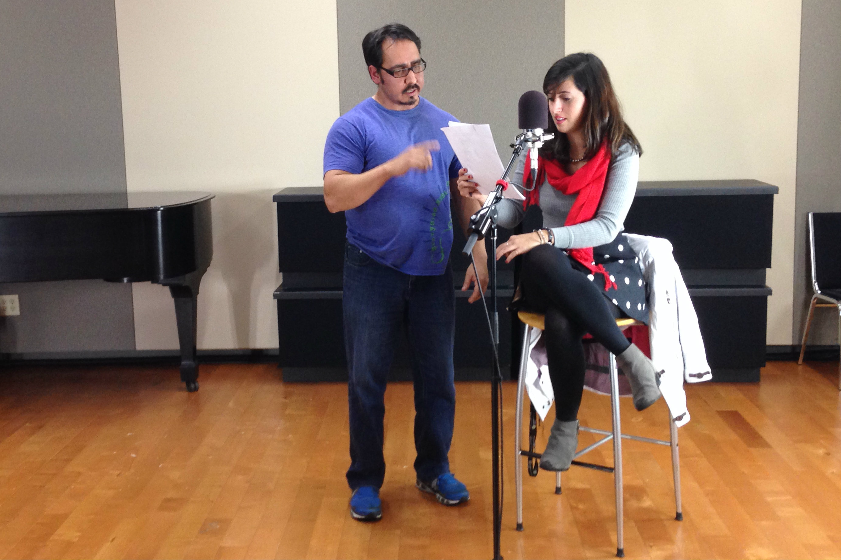 PHOTO: Jose Antonio Mercado directs Ana Dorta