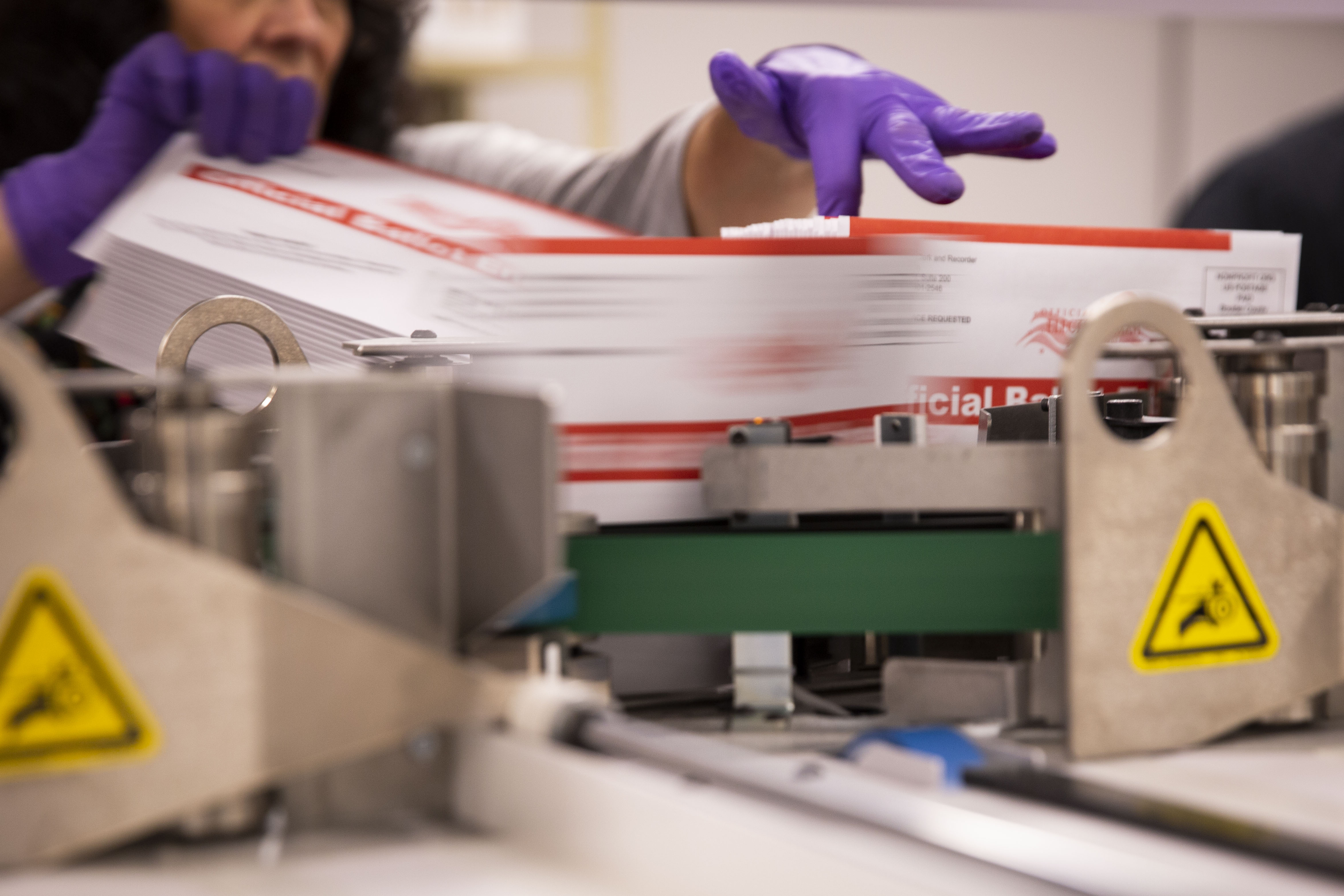 Photo: Ballot counting in Boulder County October 2018