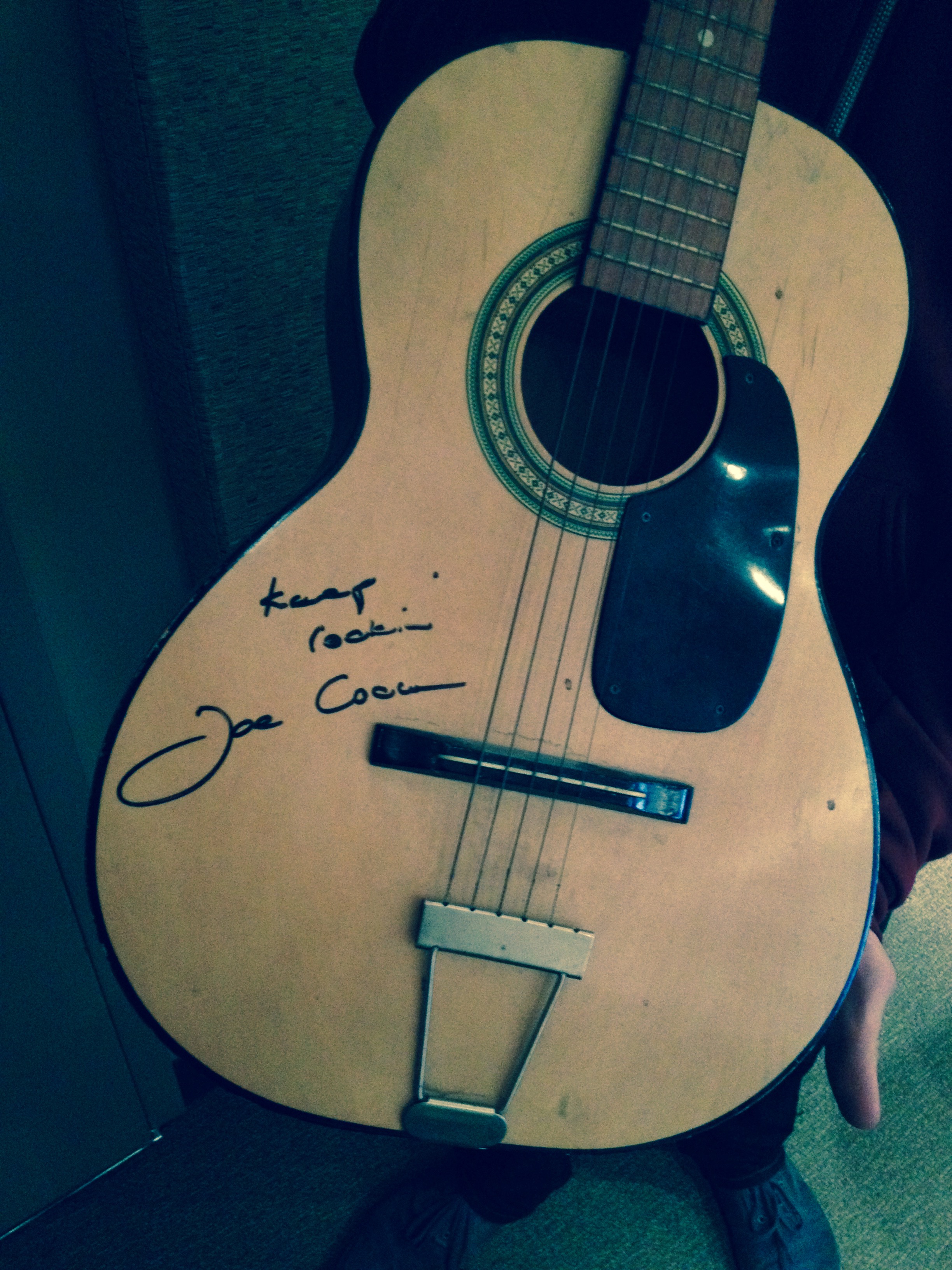 Photo: Joe Cocker signed guitar