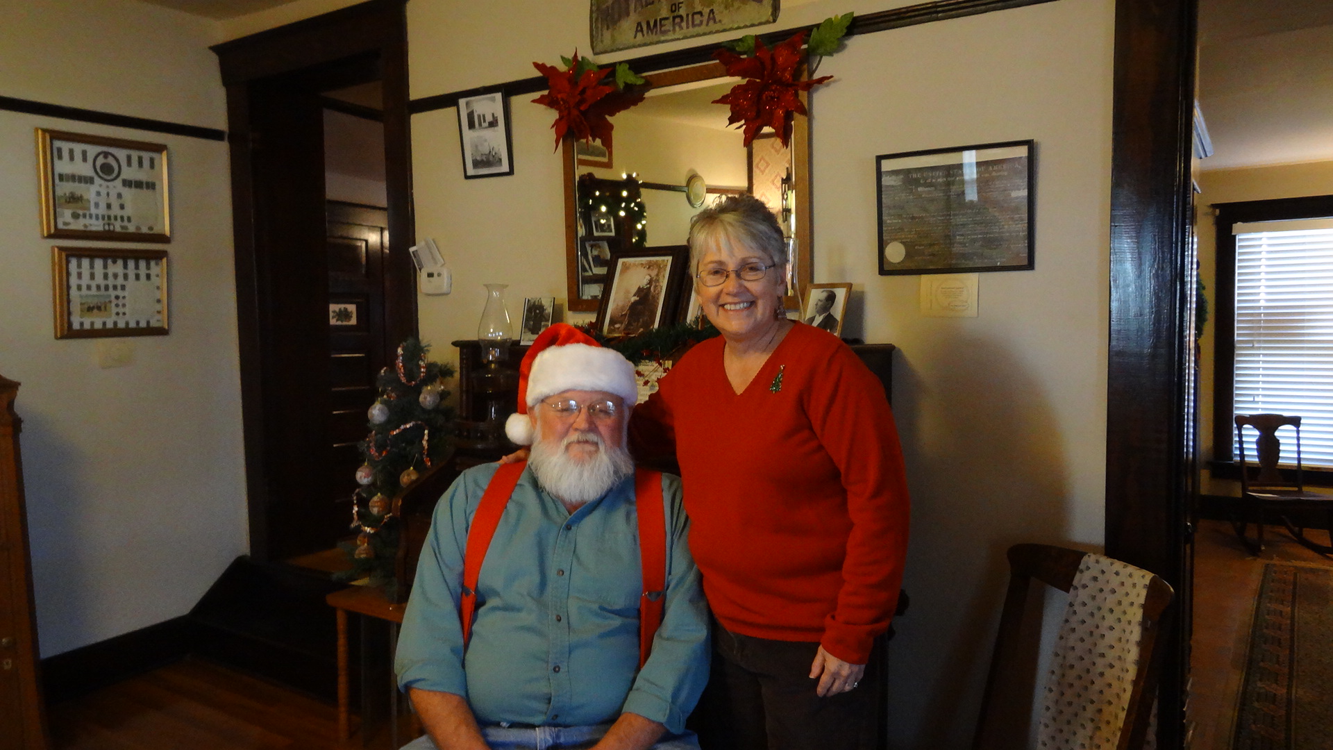 Photo:Santa and Mrs. Claus at Hedlund House in Hugo, CO