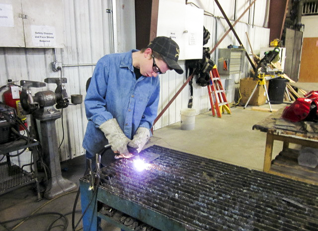 Photo: Common core math agriculture feature student welding