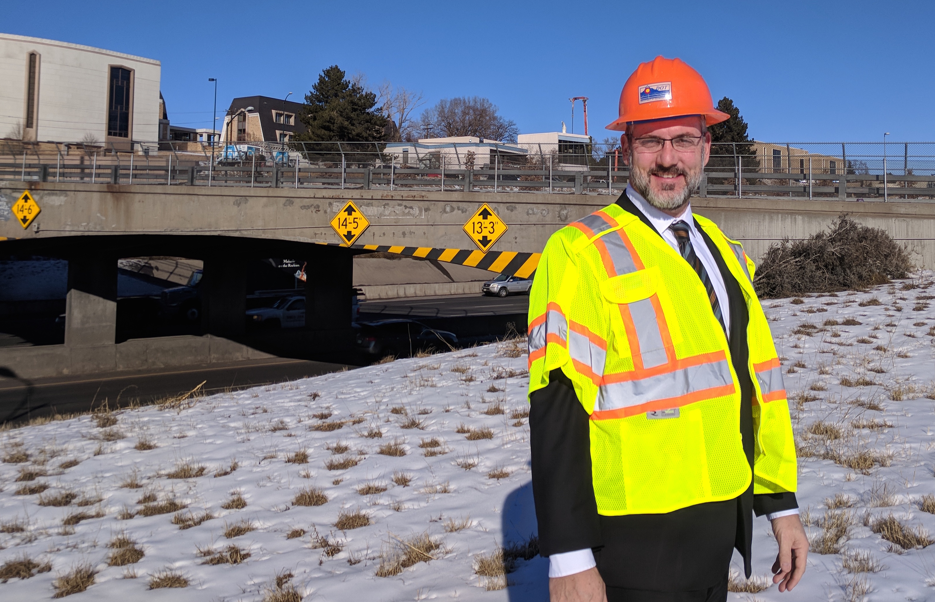 Photo: Andy Karsian, CDOT&#039;s legislative liaison, 23rd Street Bridge (SB)