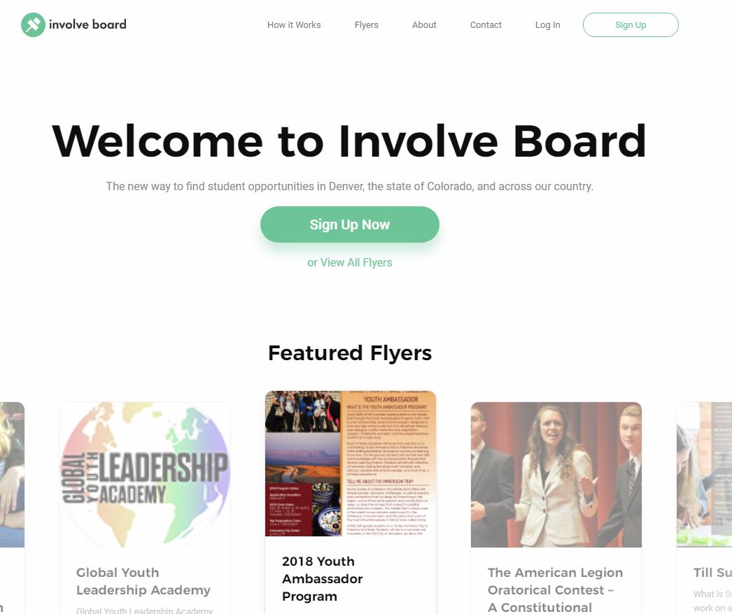 Involve Board website screenshot