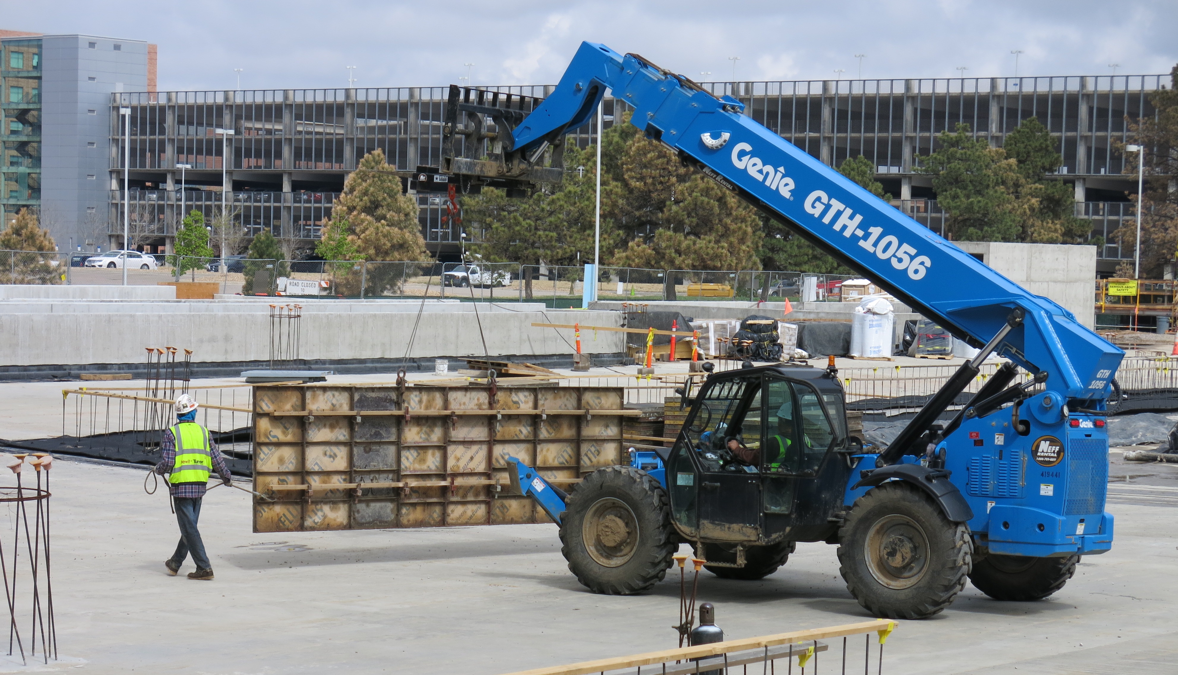 Photo: VA medical center construcrion, blue crane