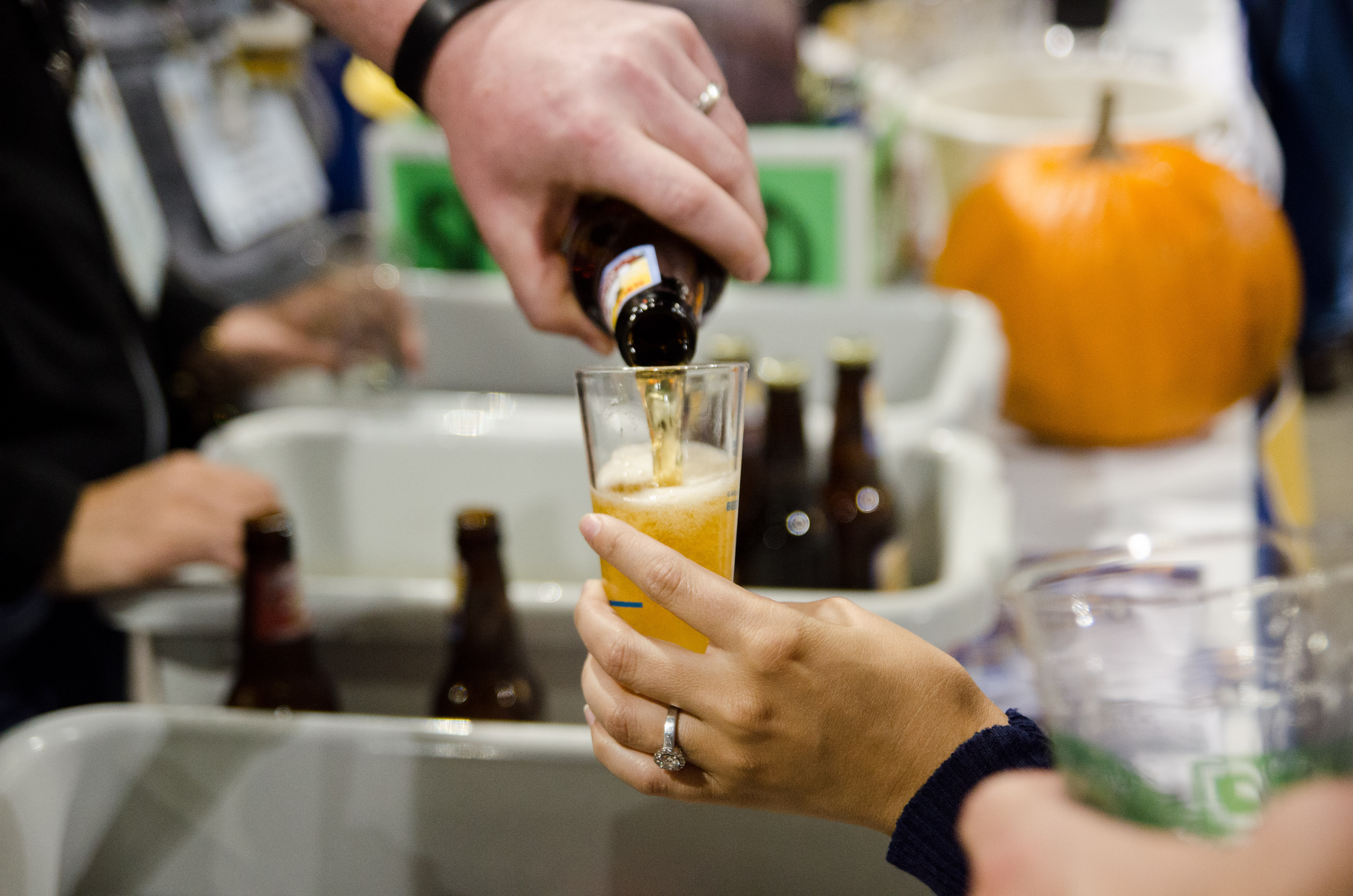 Photo: Pouring beer