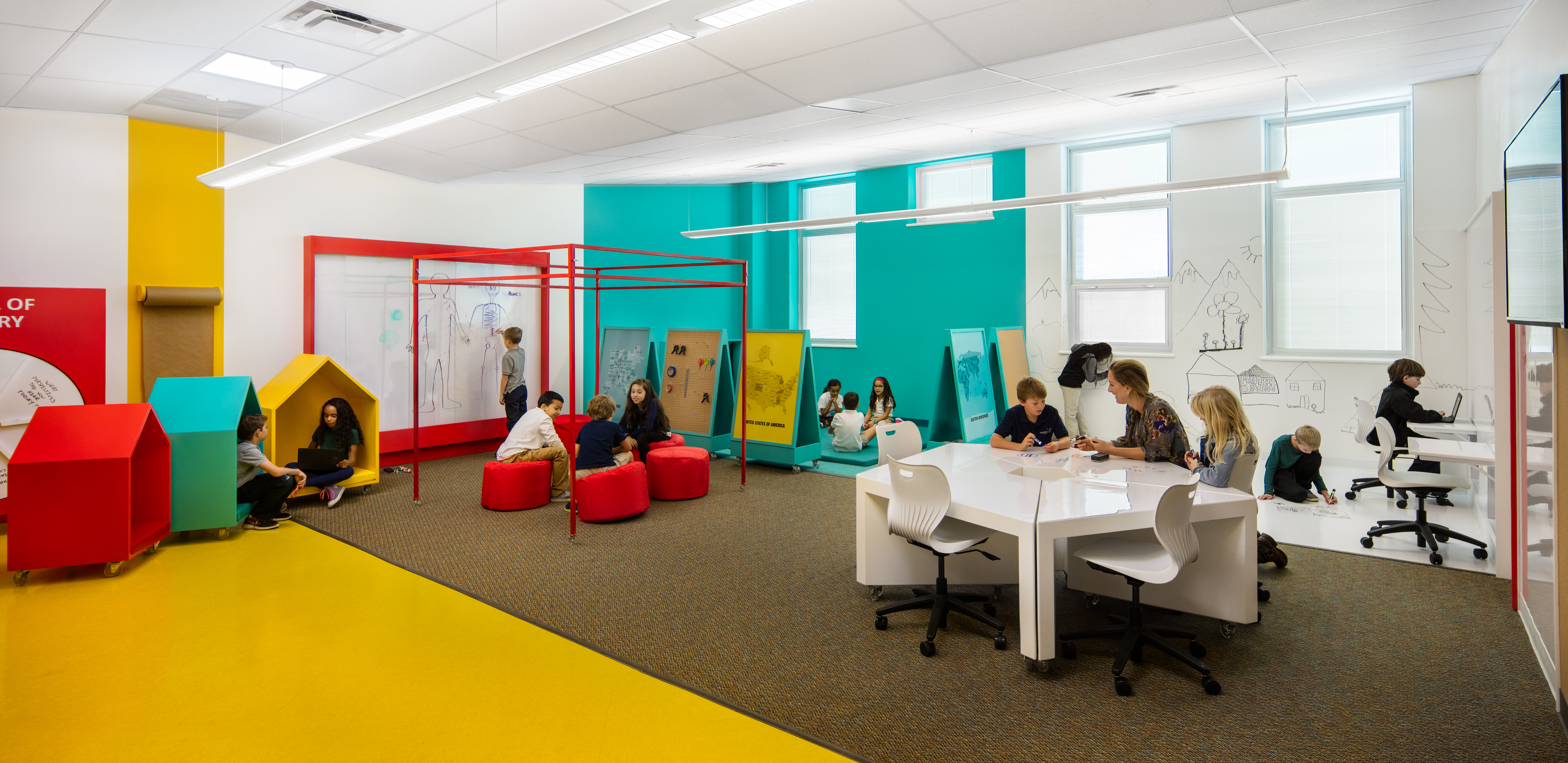 Photo: School classroom design High Tech Elementary Denver Public Schools wide shot