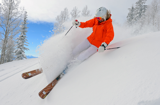 Photo: Skier in Orange