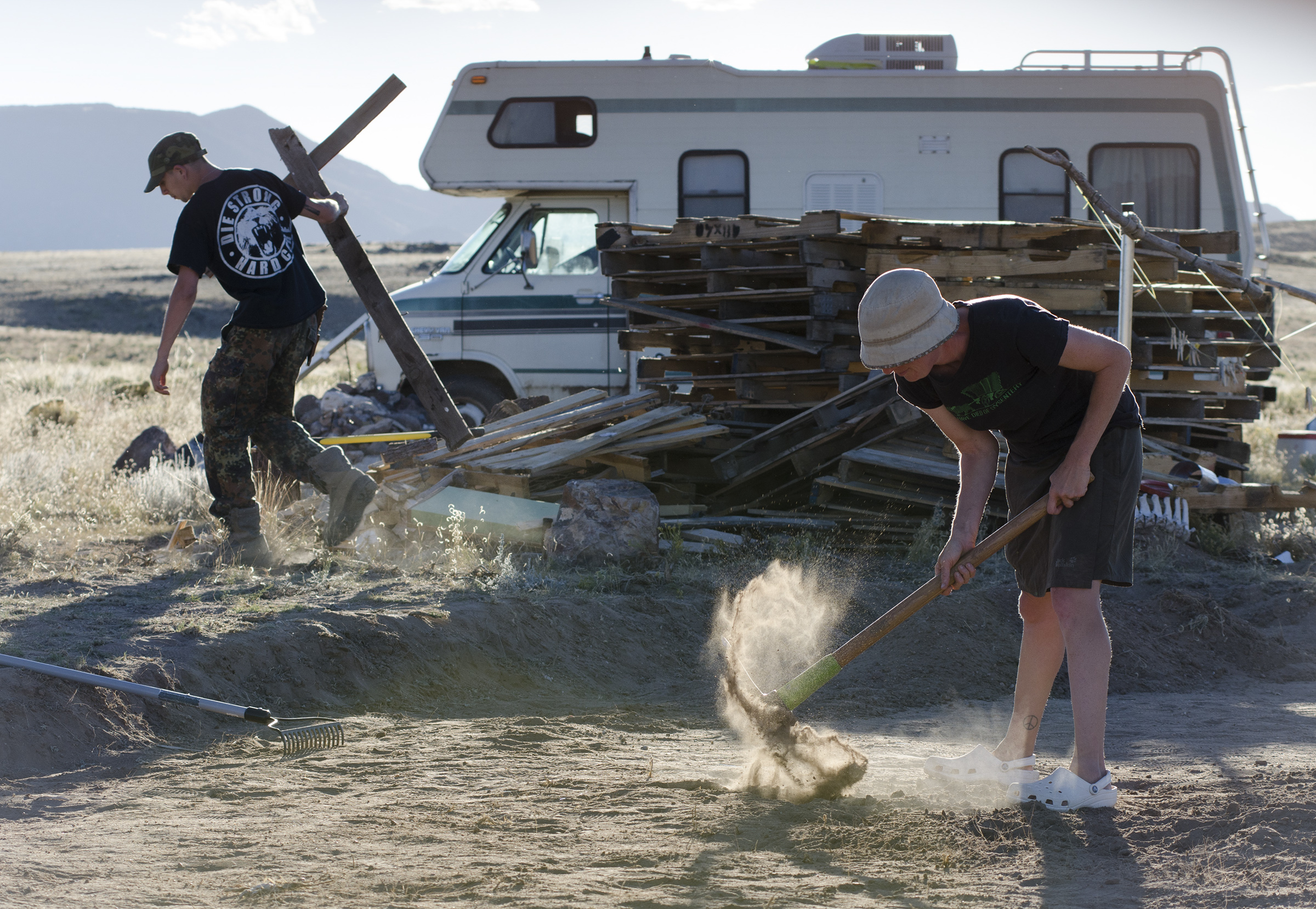 Photo: Leveling ground in Costilla County