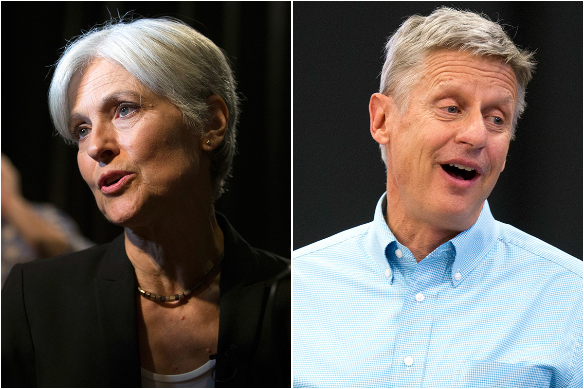 Photos: Jill Stein, Gary Johnson (AP Photos)