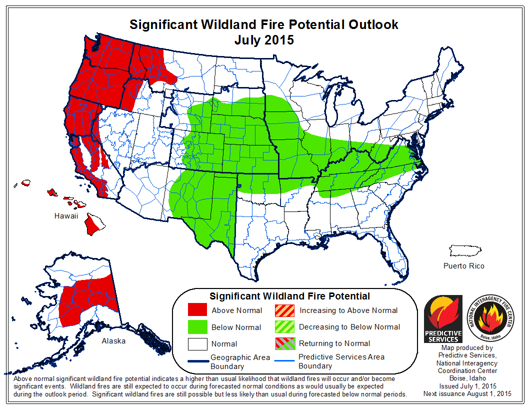 &lt;p&gt;Wildland fire prediction for July 2015.&lt;/p&gt;