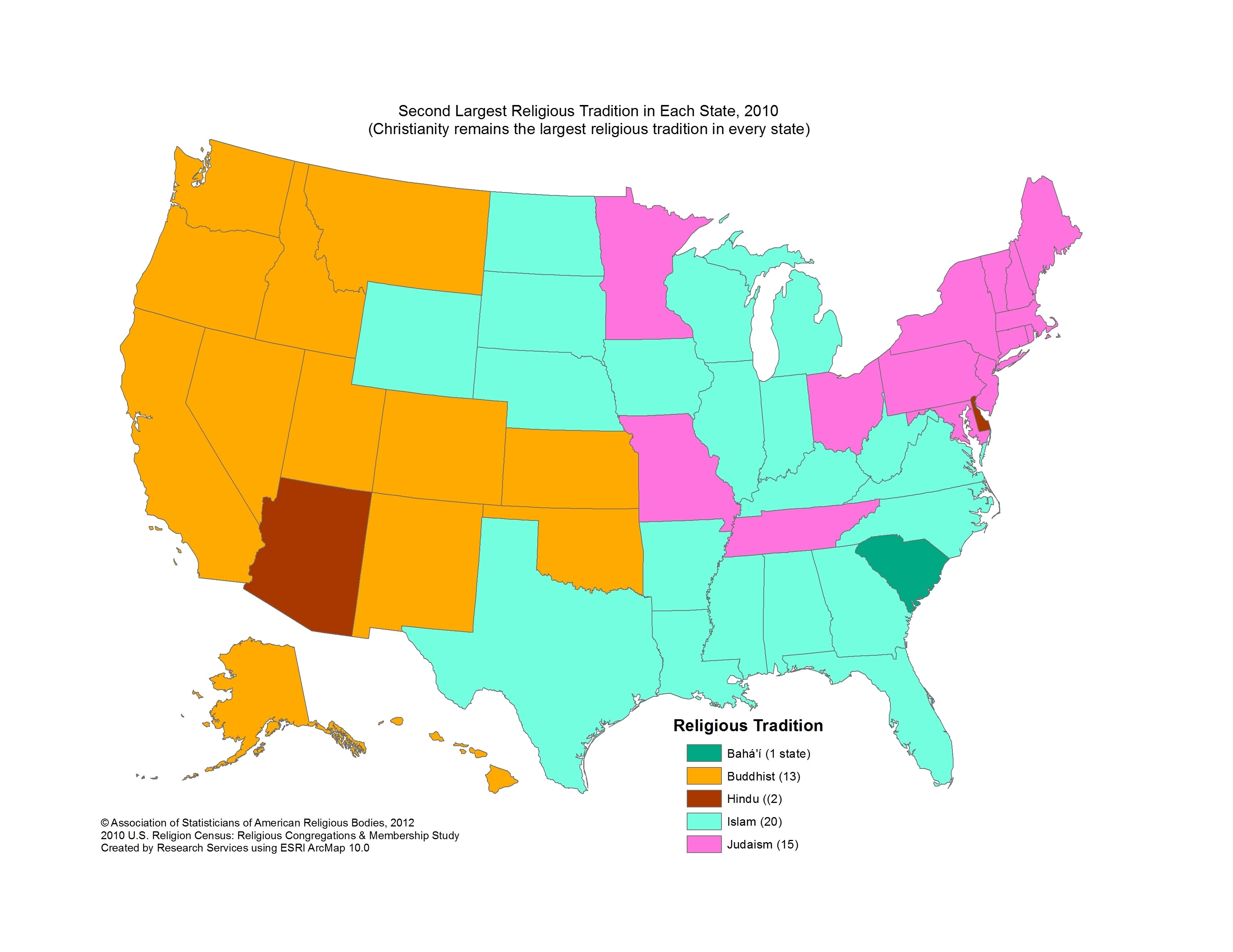 Religion In America Map The Runner Up Religions Of America | Colorado Public Radio