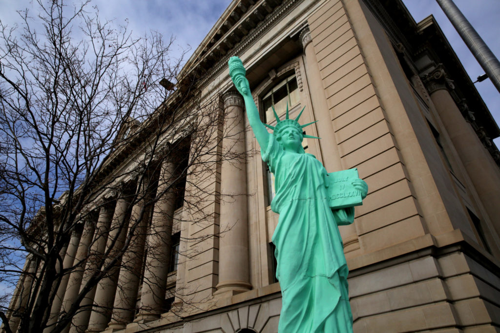 The Weld County Courthouse, April, 2020