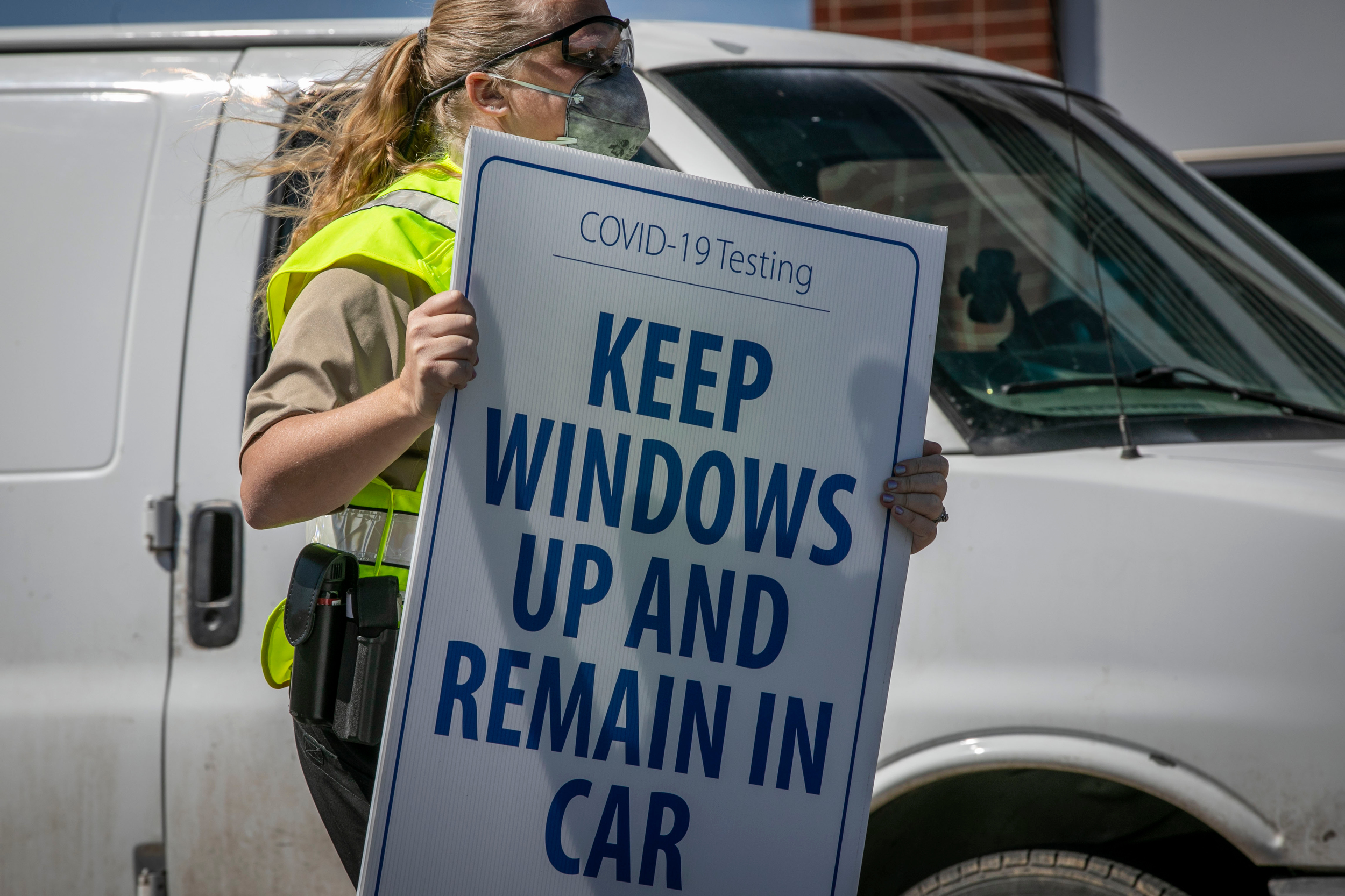 Drive-Through Coroinavirus Testing Auraria Canpus