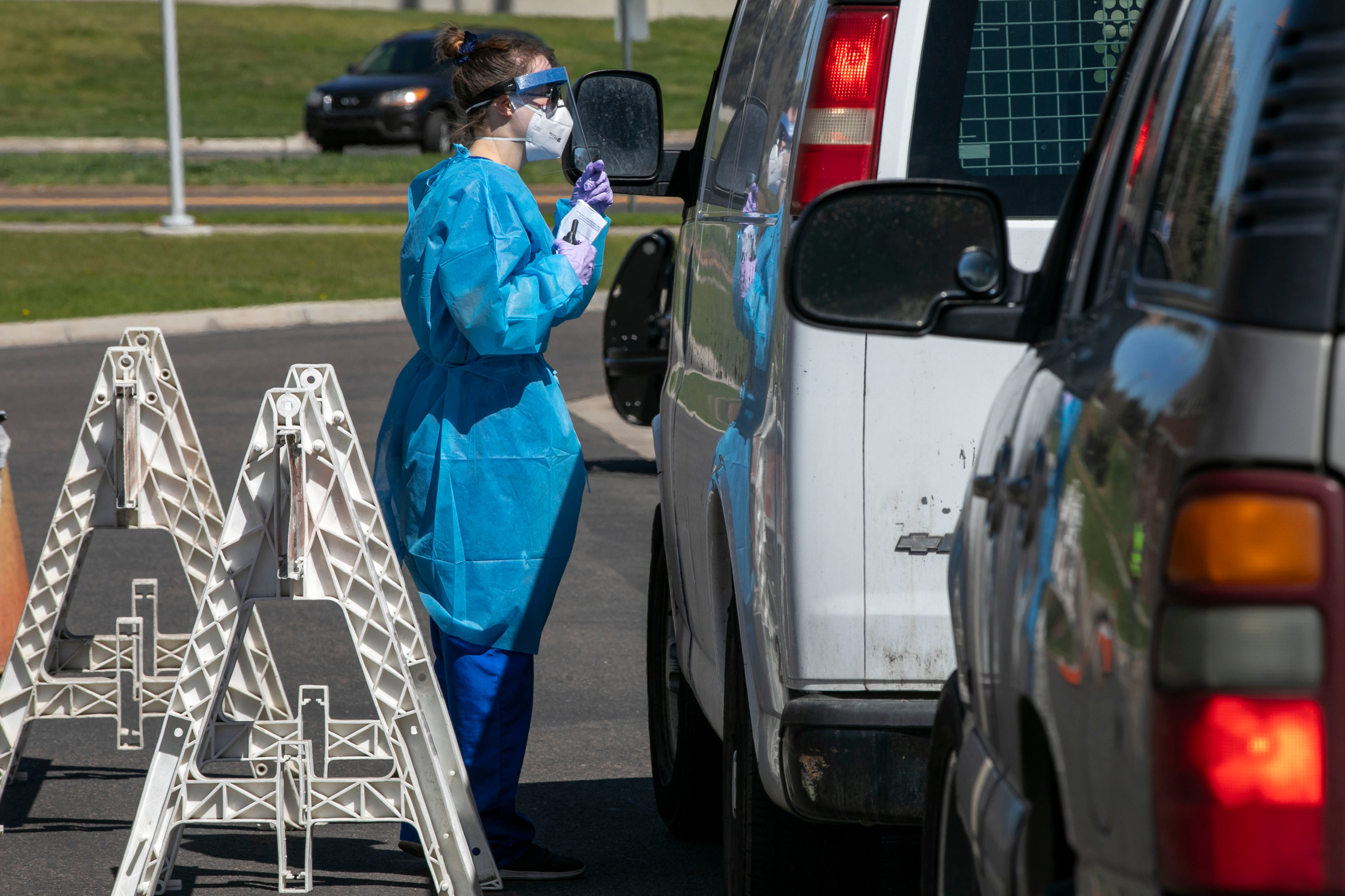 Drive-Through Coroinavirus Testing Auraria Canpus