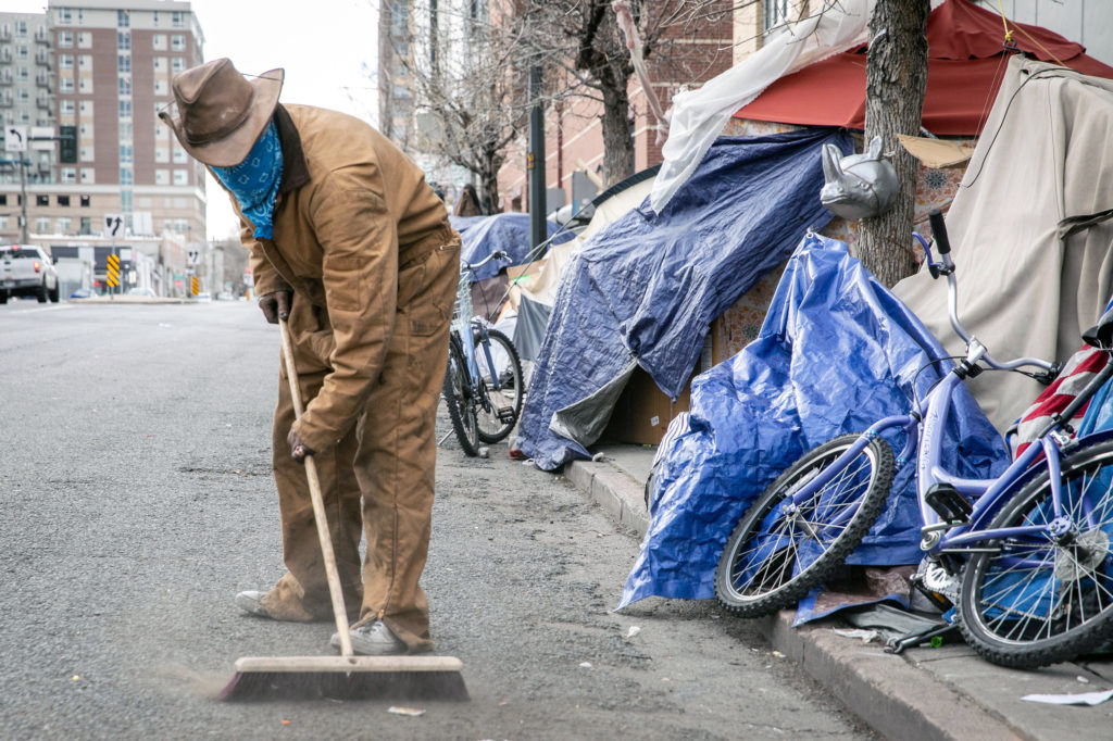 In Photos Denver Clears Out Another Homeless Camp Colorado Public Radio   200430 DENVER HOMELESS SWEEP 122 1024x682 